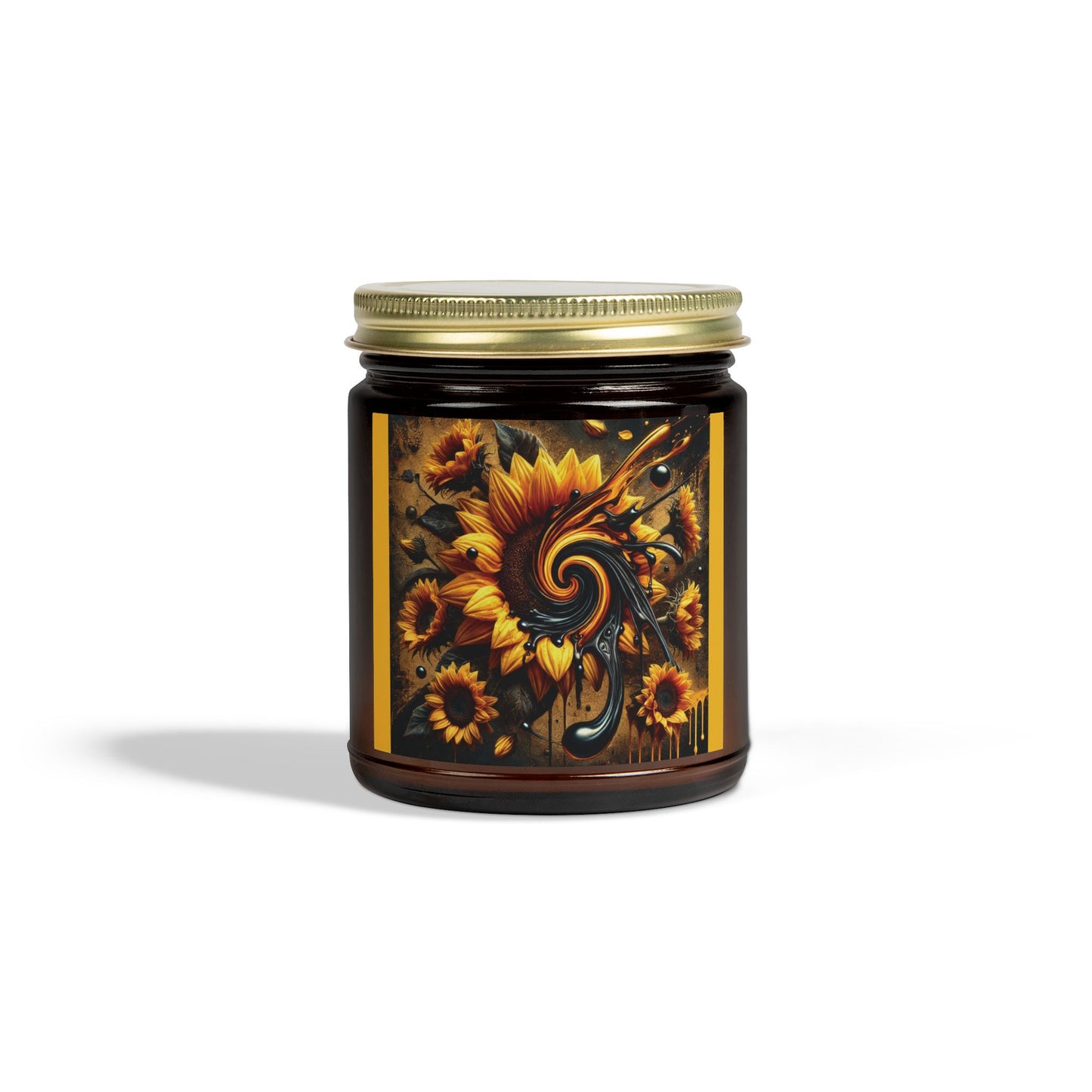 Sunflower Madness Scented Candles - Coconut Apricot Wax (4oz, 9oz) - Aromatherapy Decor for Home, Gifts & Occasions