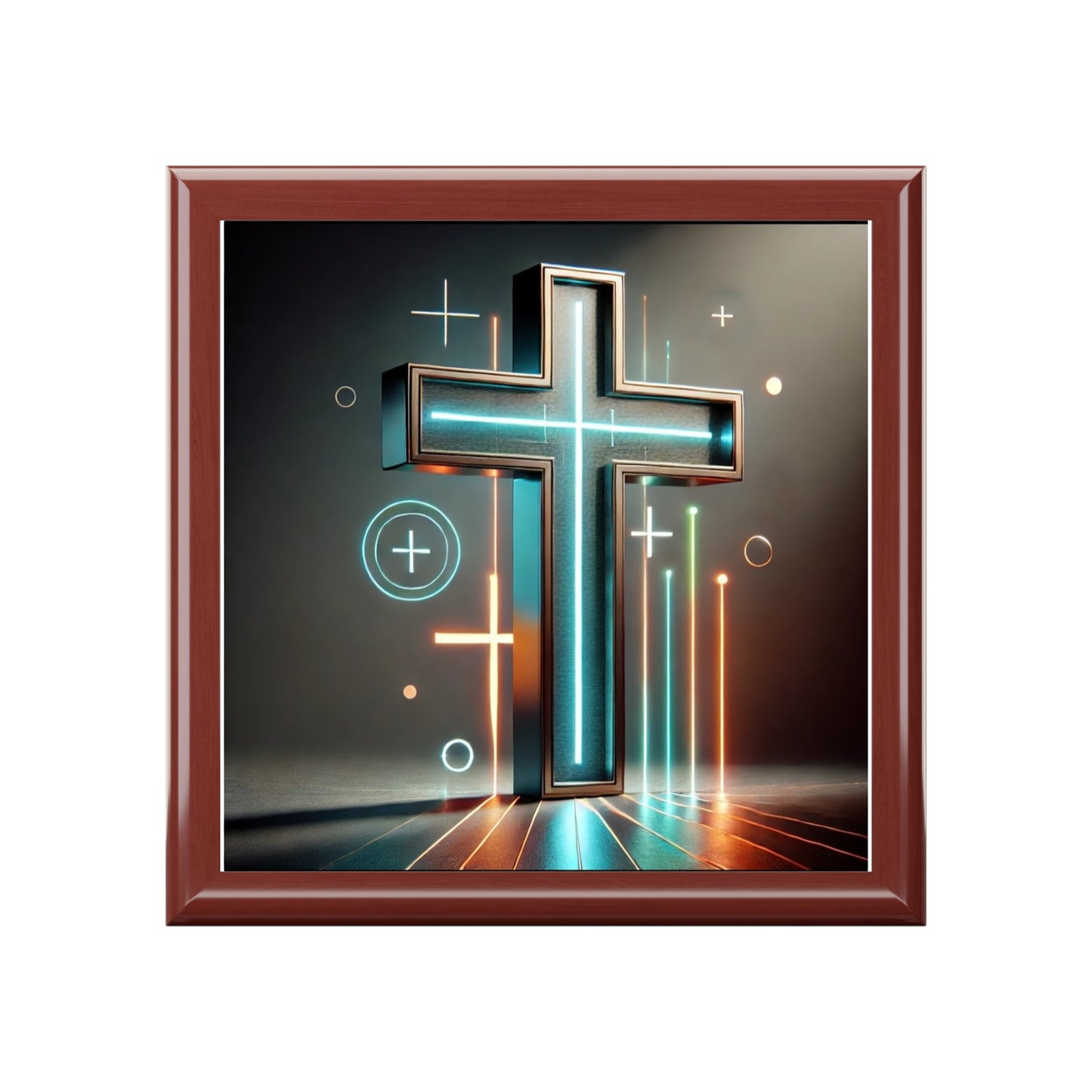 Modern Cross Design Jewelry Box