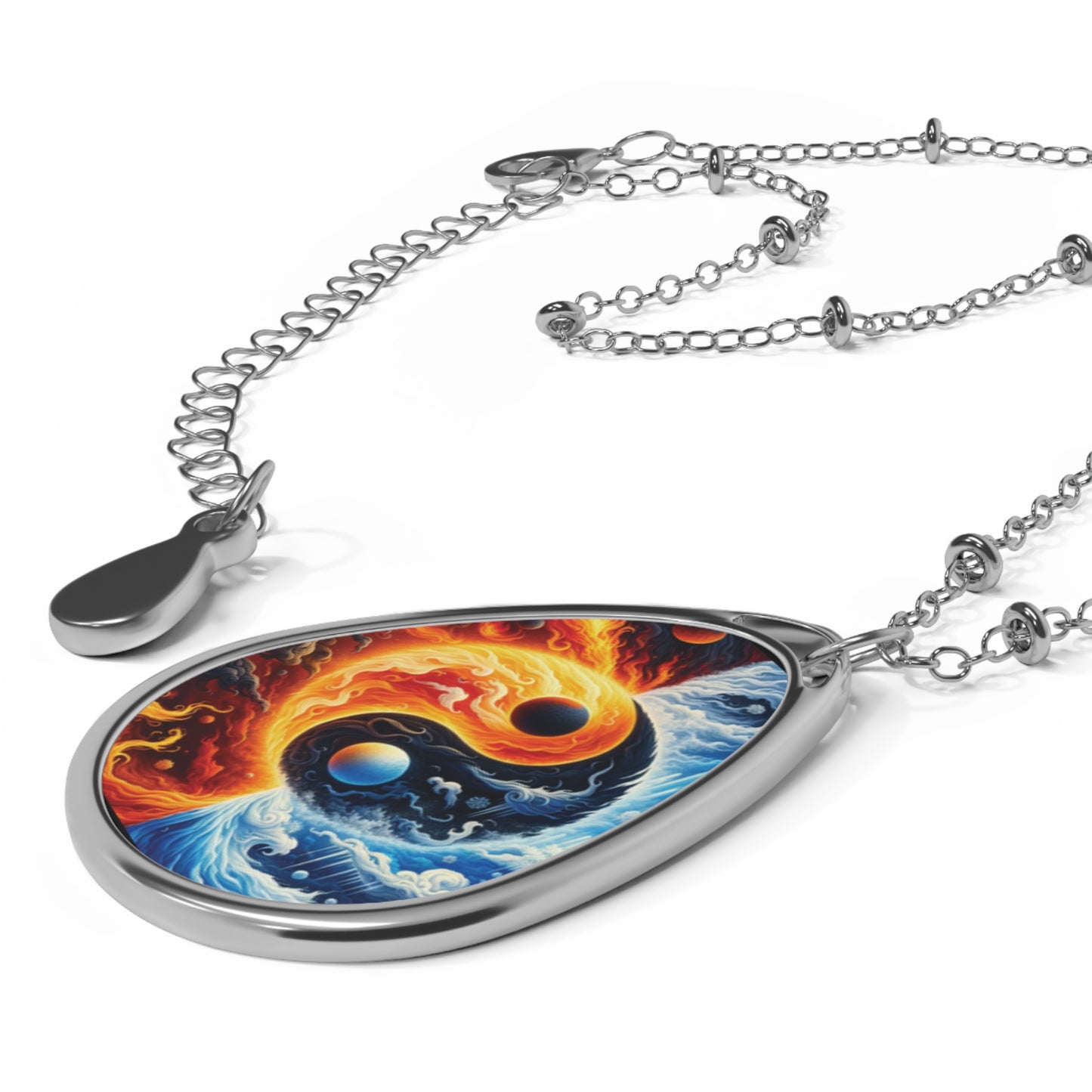 Duality Yin Yang Oval Necklace – Symbol of Balance and Harmony