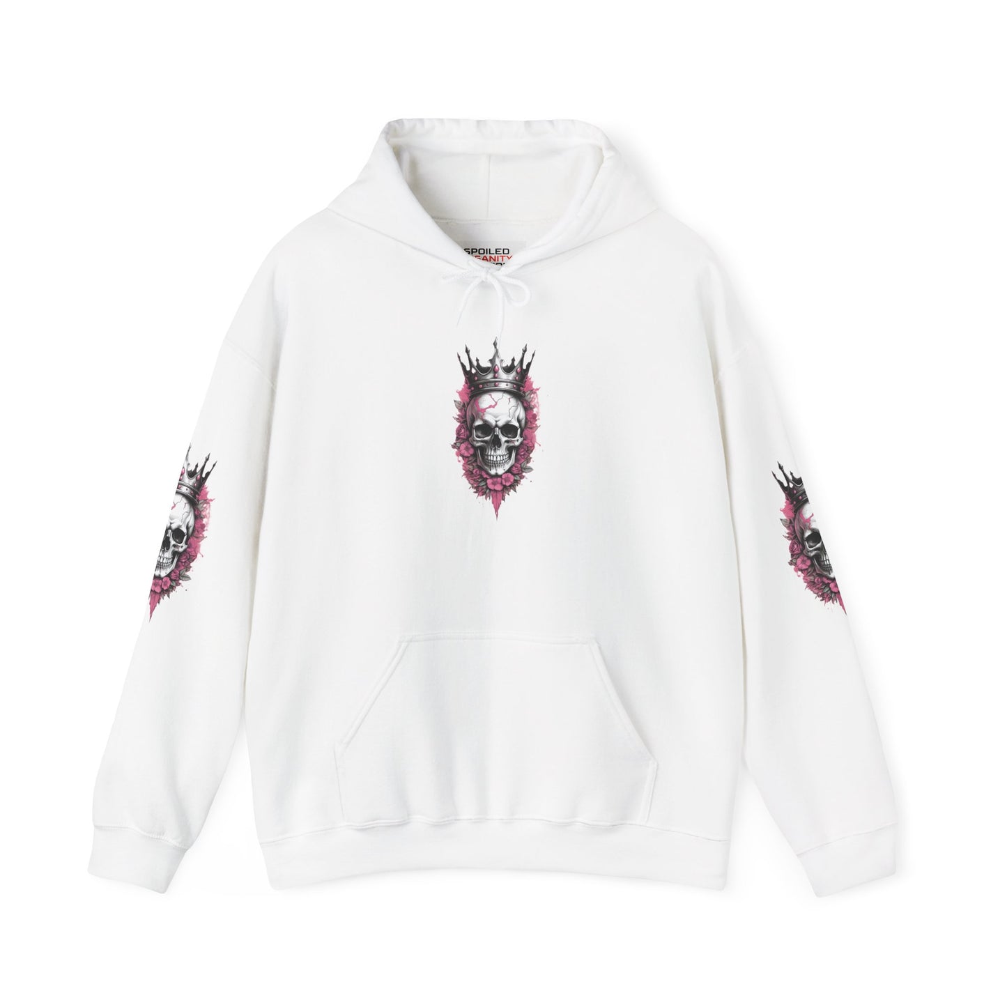 Skull Crown Unisex Hooded Sweatshirt - Edgy Streetwear for Fall/Winter Apparel
