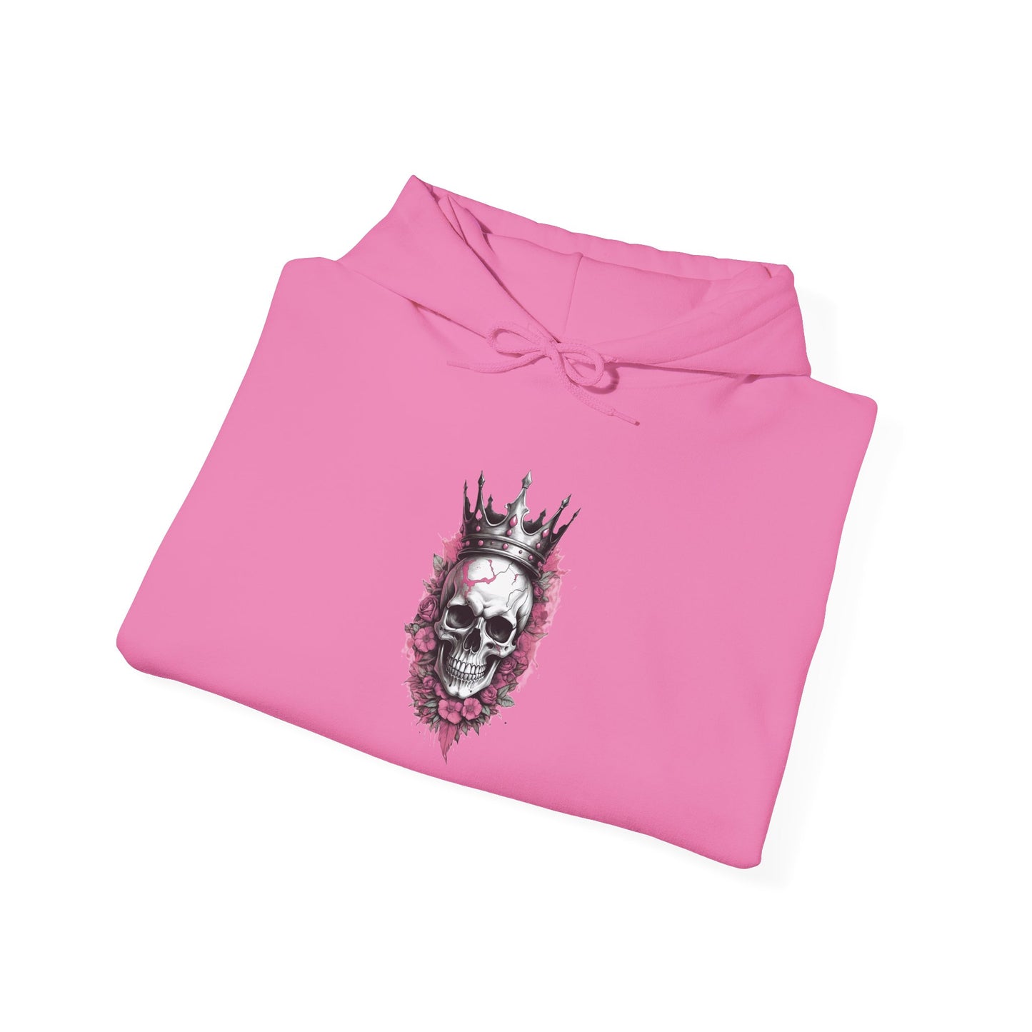 Skull Crown Unisex Hooded Sweatshirt - Edgy Streetwear for Fall/Winter Apparel