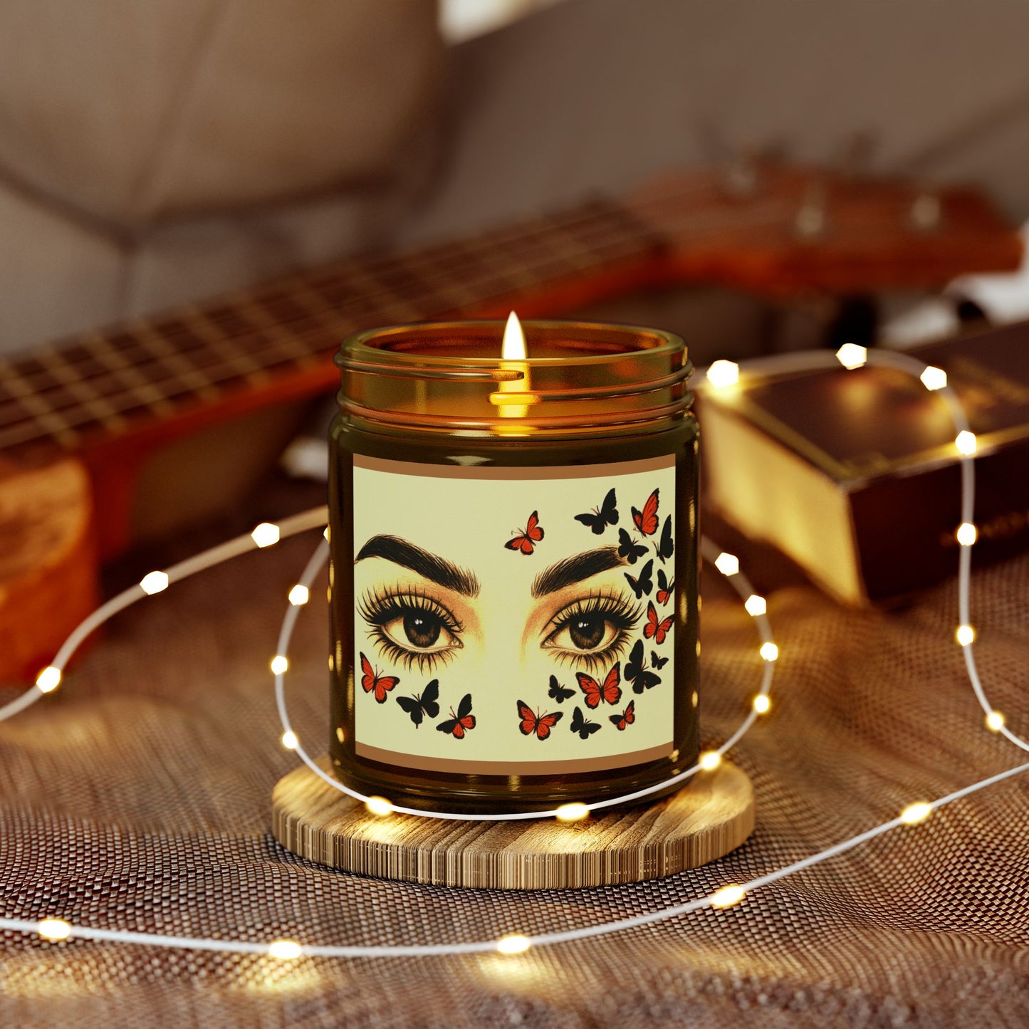 Butterfly Eye Scented Candle - Coconut Apricot Wax (4oz & 9oz)