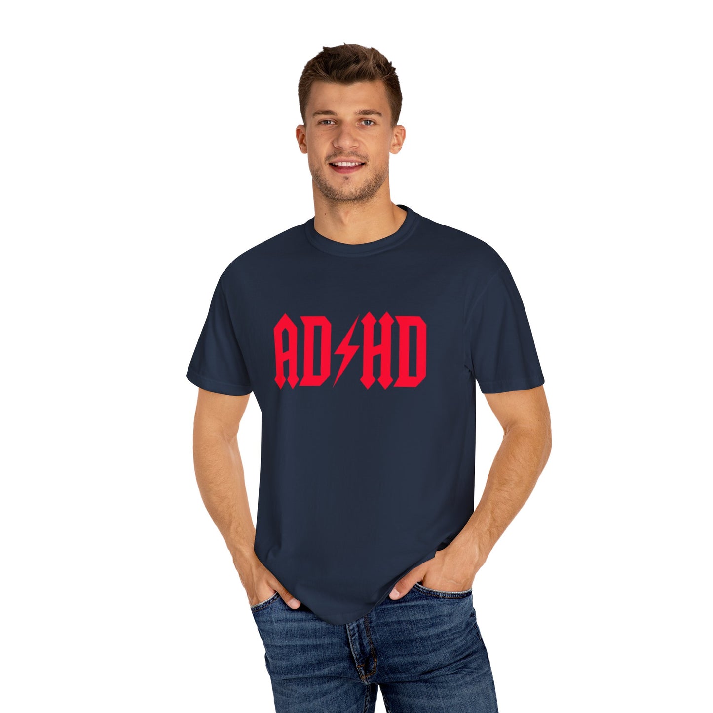 ADHD Unisex Garment-Dyed T-Shirt - Casual Comfort for Creative Minds