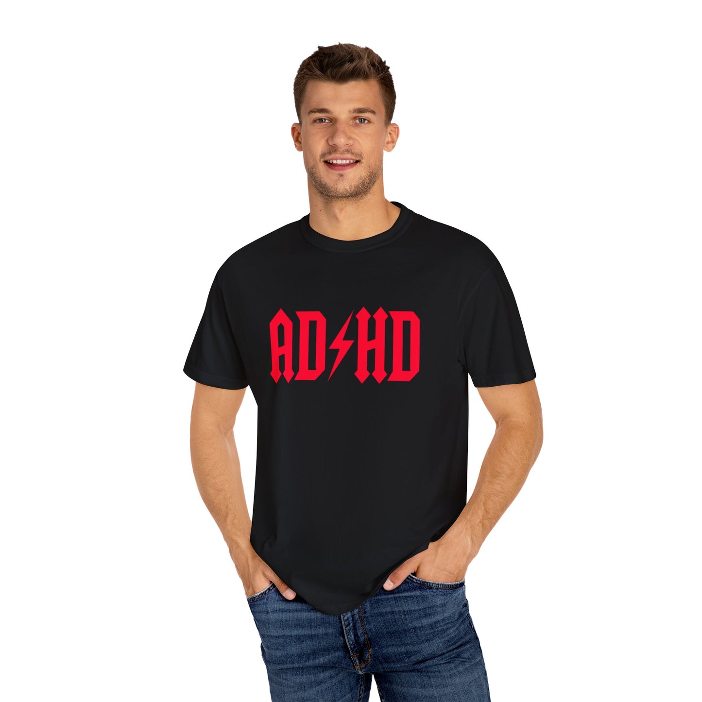 ADHD Unisex Garment-Dyed T-Shirt - Casual Comfort for Creative Minds