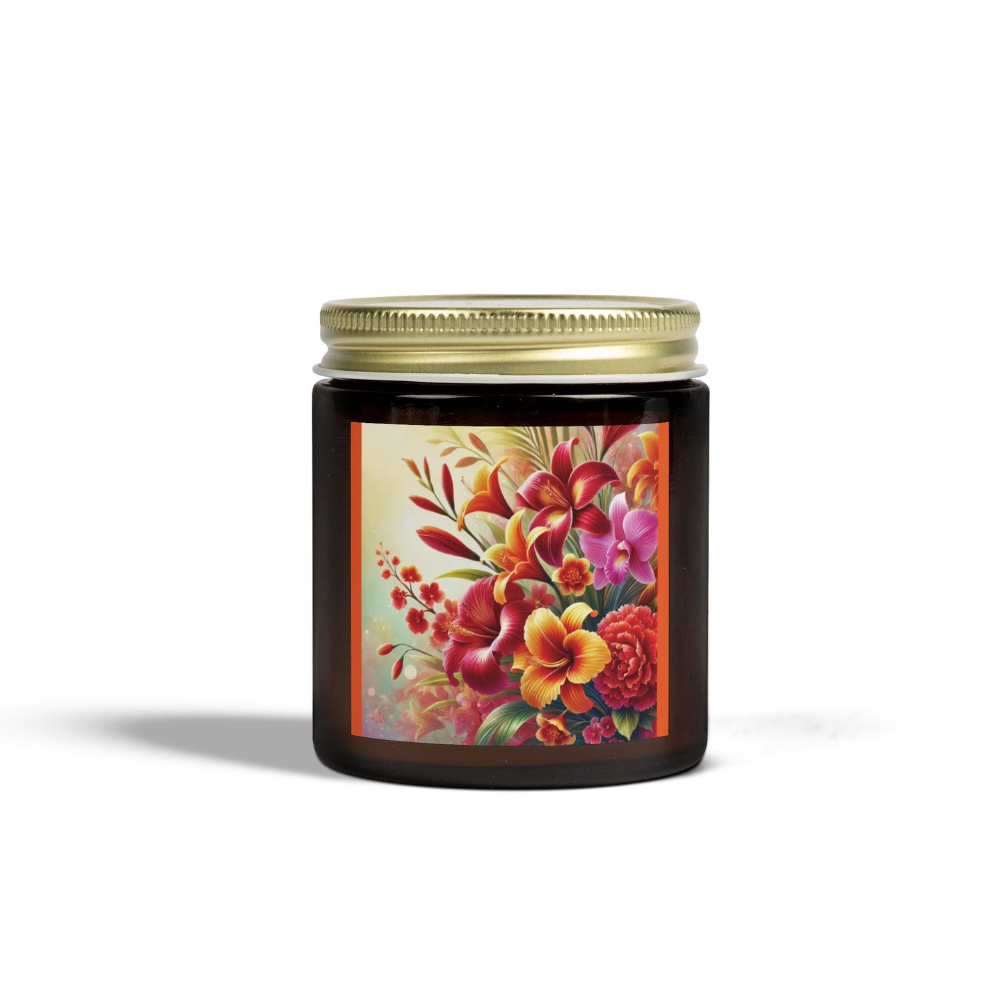 Floral Scented Candles - Coconut Apricot Wax (4oz & 9oz)