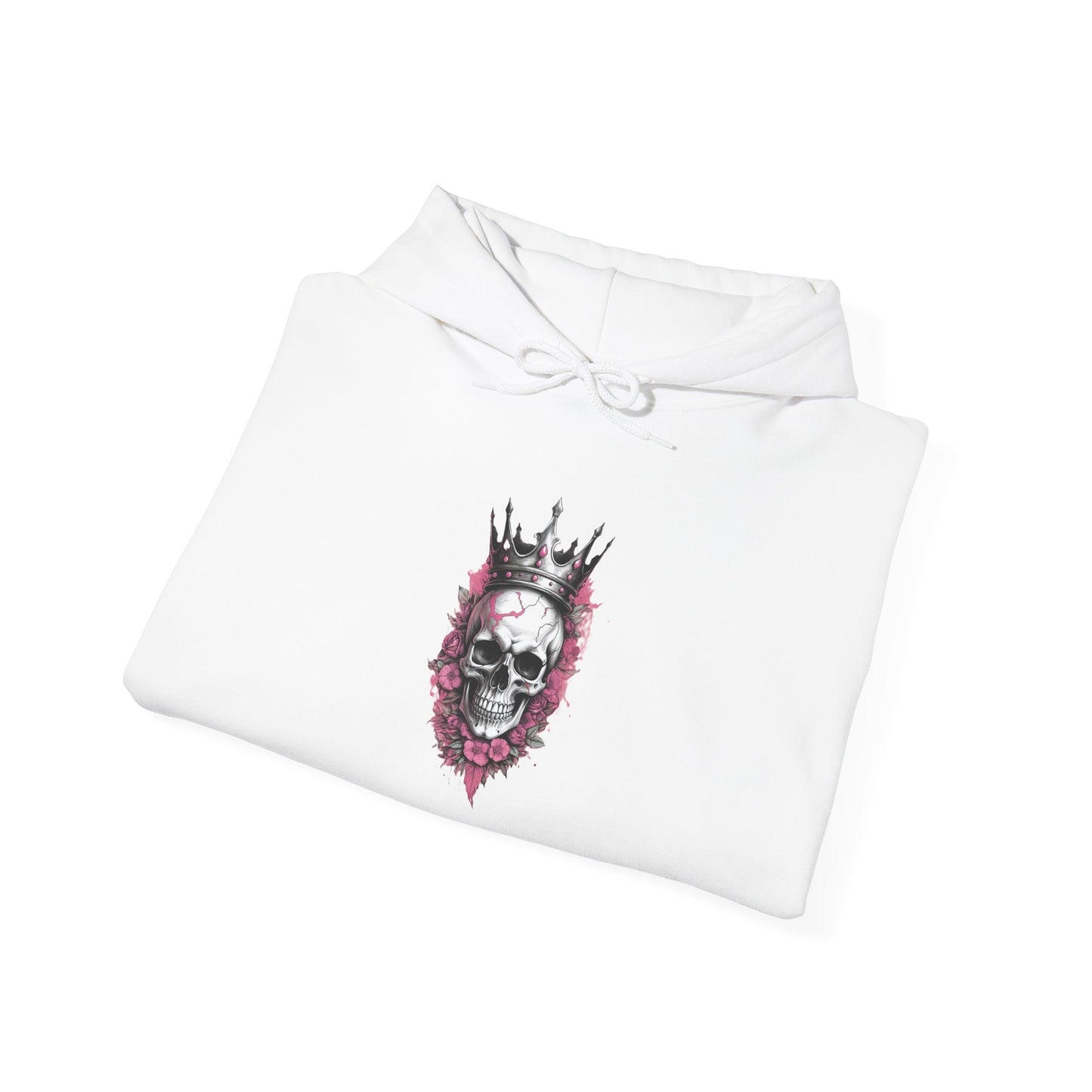 Skull Crown Unisex Hooded Sweatshirt - Edgy Streetwear for Fall/Winter Apparel
