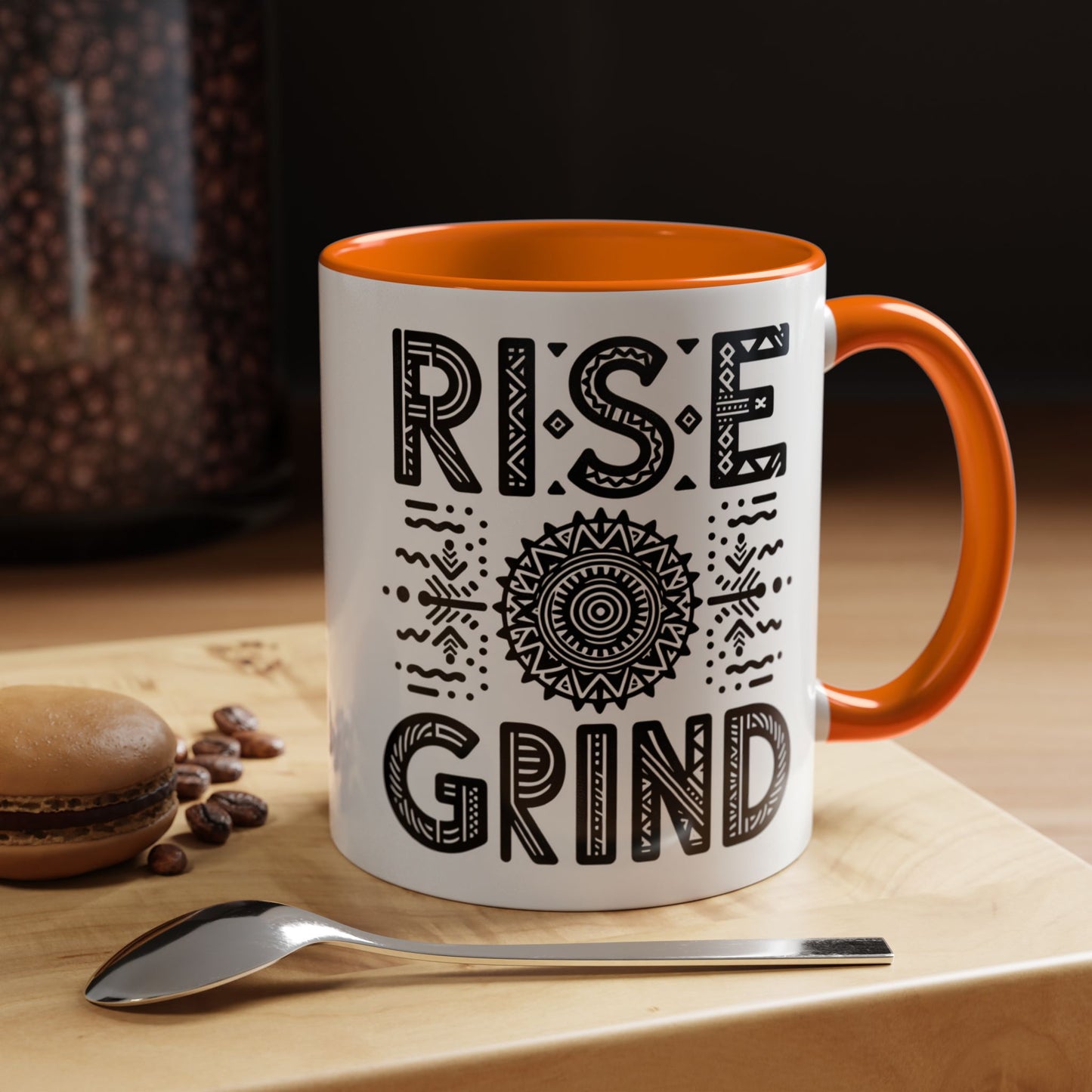 Rise and Grind Accent Coffee Mug (11, 15oz)