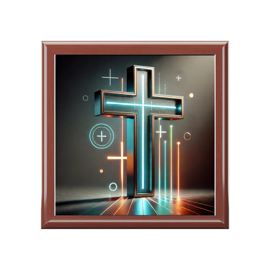 Modern Cross Design Jewelry Box