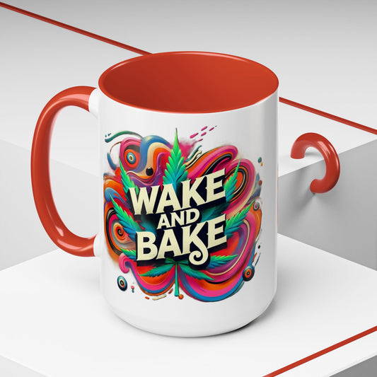 Colorful Wake and Bake Coffee Mug - 11 & 15oz