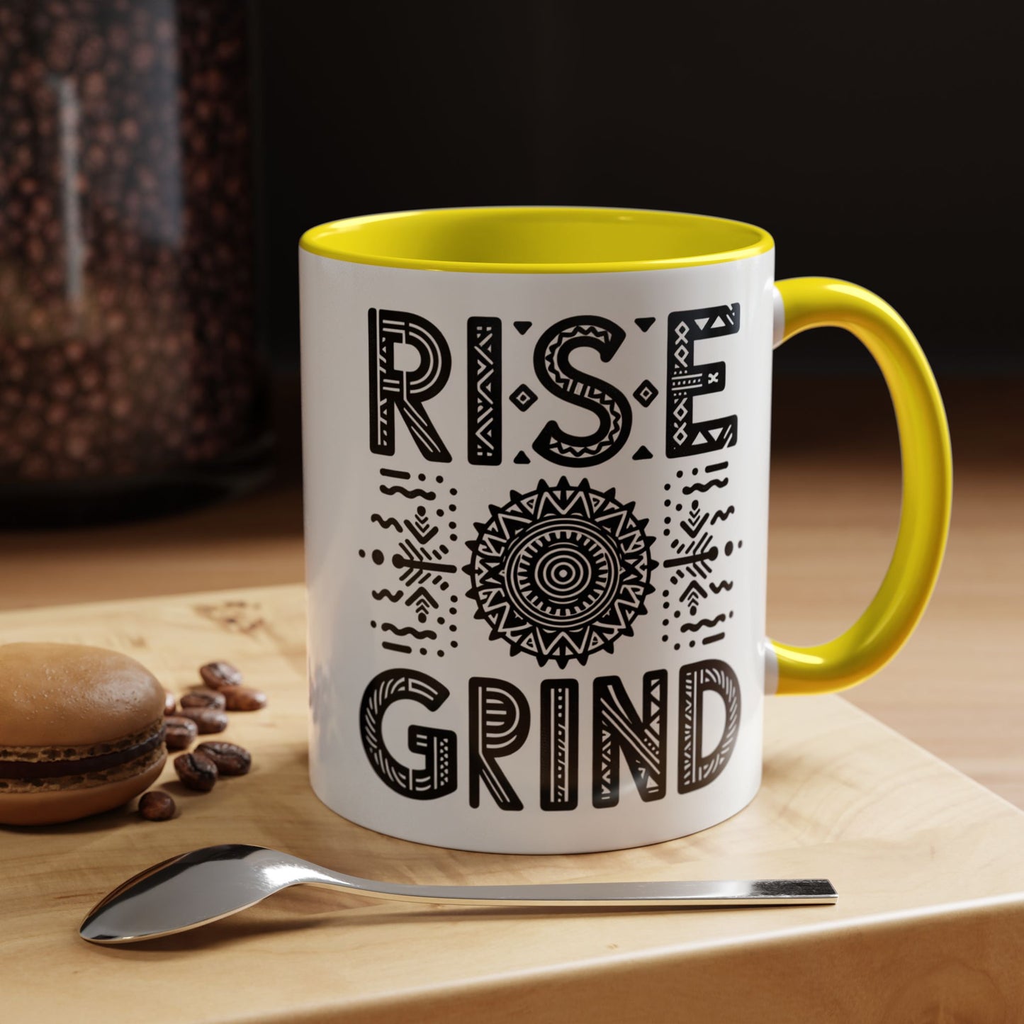 Rise and Grind Accent Coffee Mug (11, 15oz)