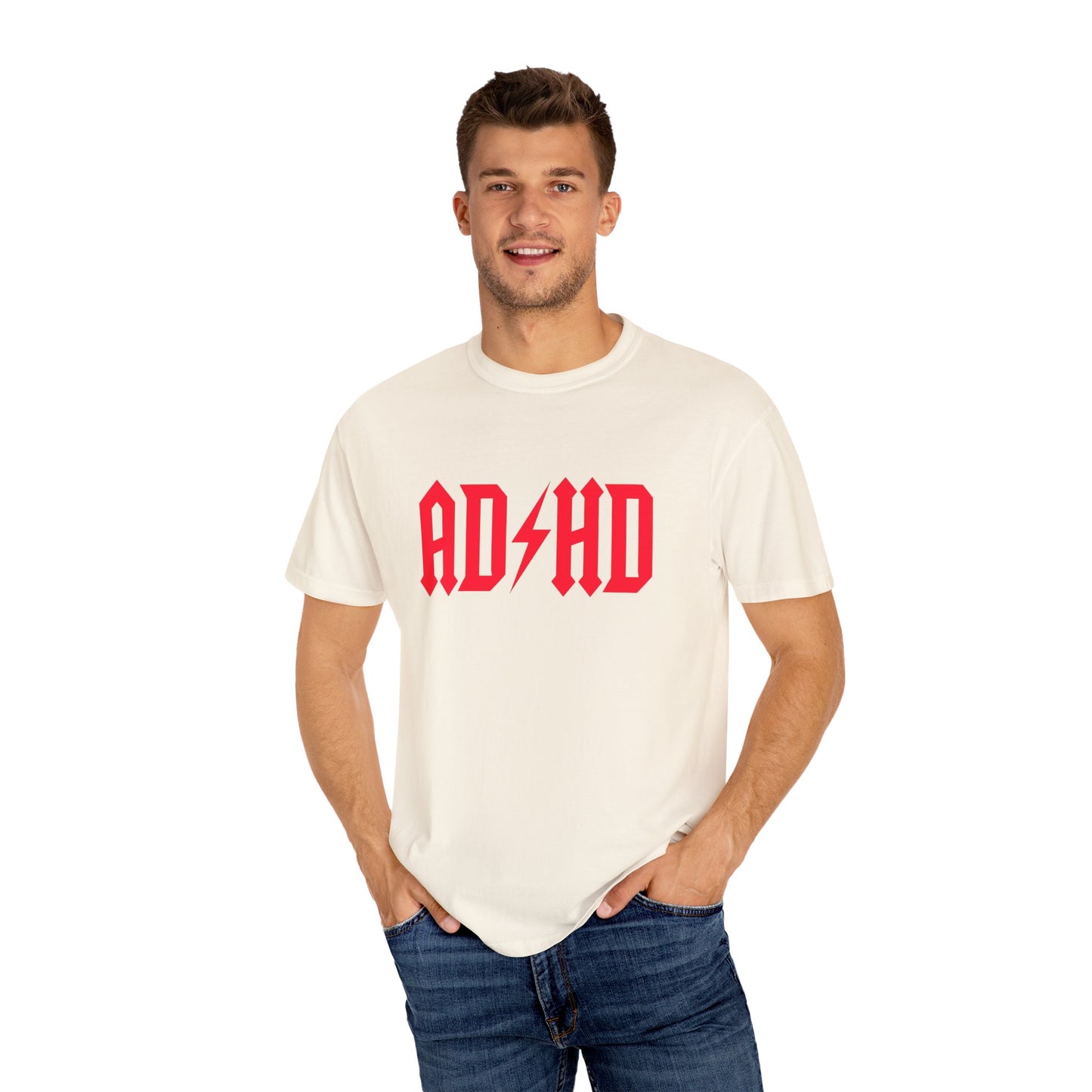 ADHD Unisex Garment-Dyed T-Shirt - Casual Comfort for Creative Minds