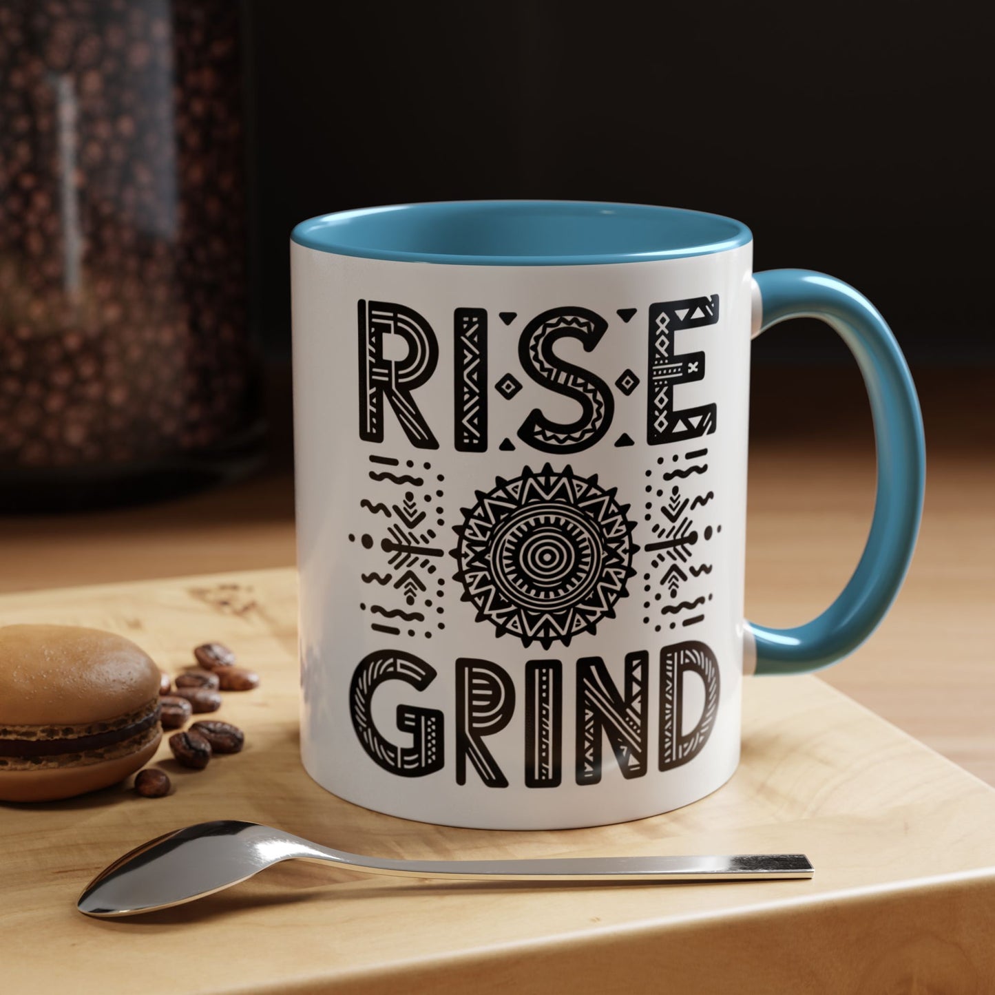 Rise and Grind Accent Coffee Mug (11, 15oz)