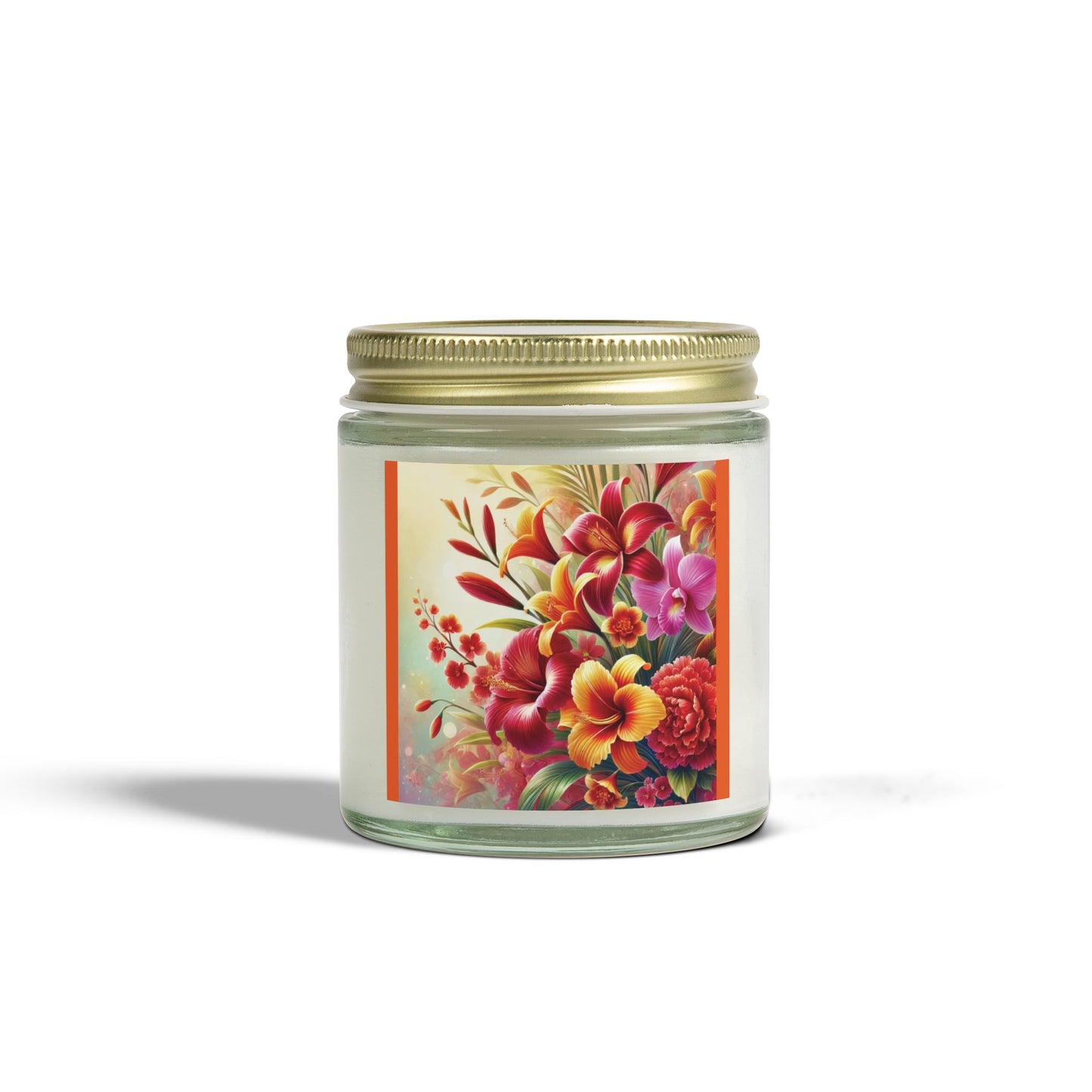 Floral Scented Candles - Coconut Apricot Wax (4oz & 9oz)