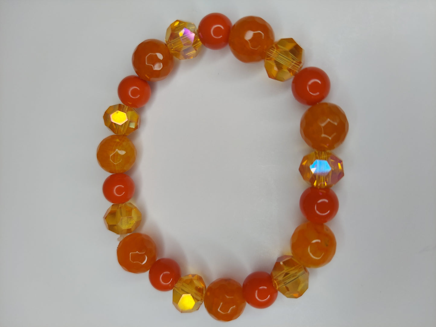 Orange Beaded Bracelet