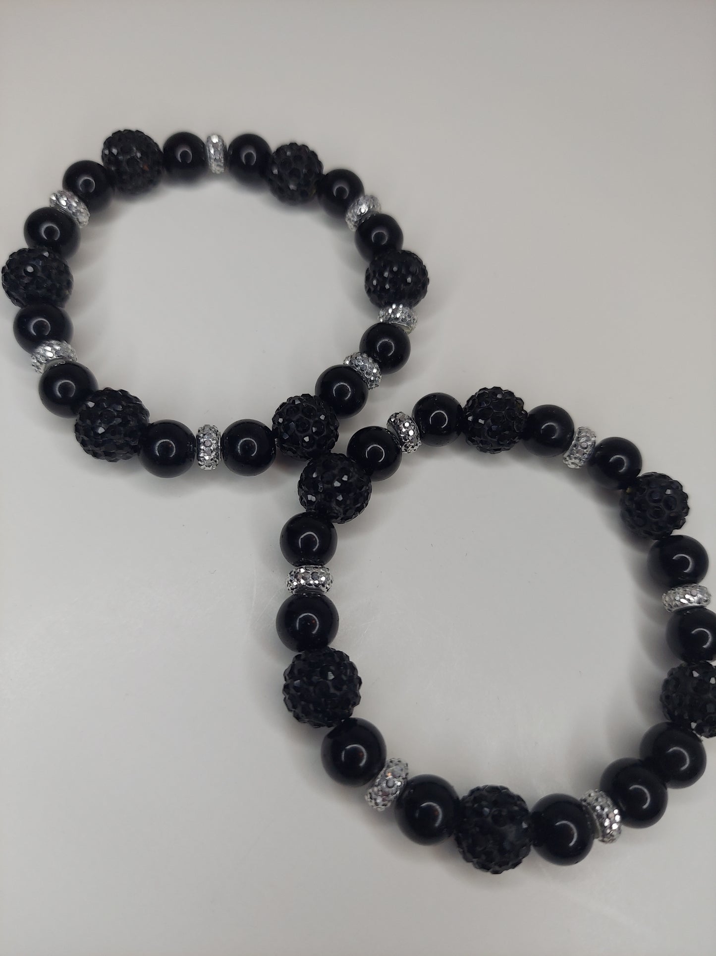 Black Beaded Bracelet (1pc)