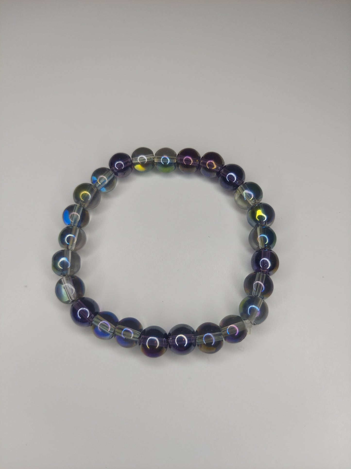 Iridescent Glass Beaded Bracelet