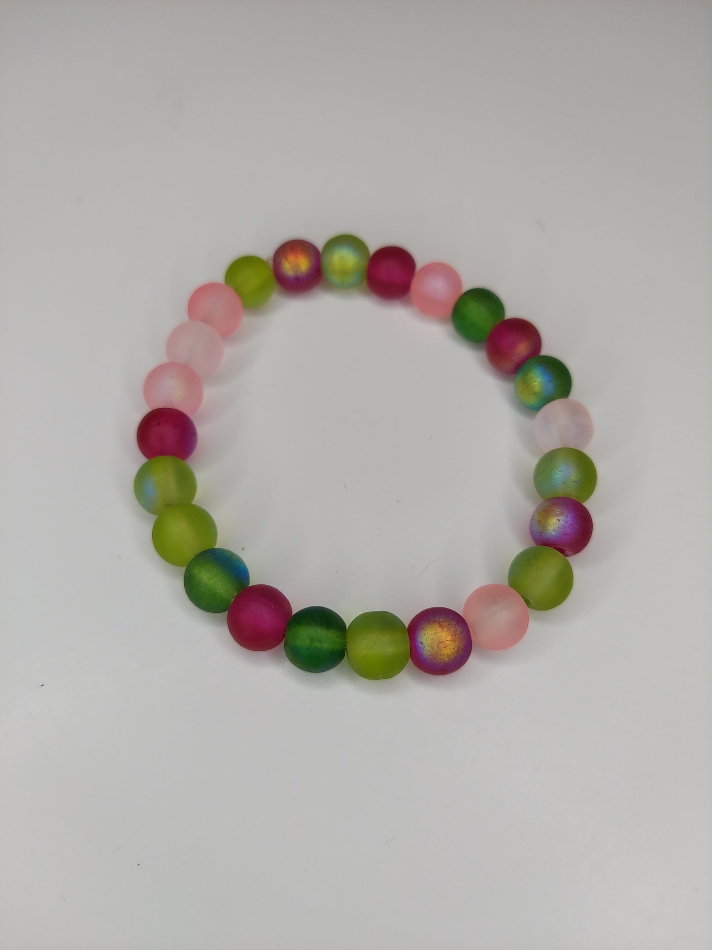 Strawberry Glass Beaded Bracelet