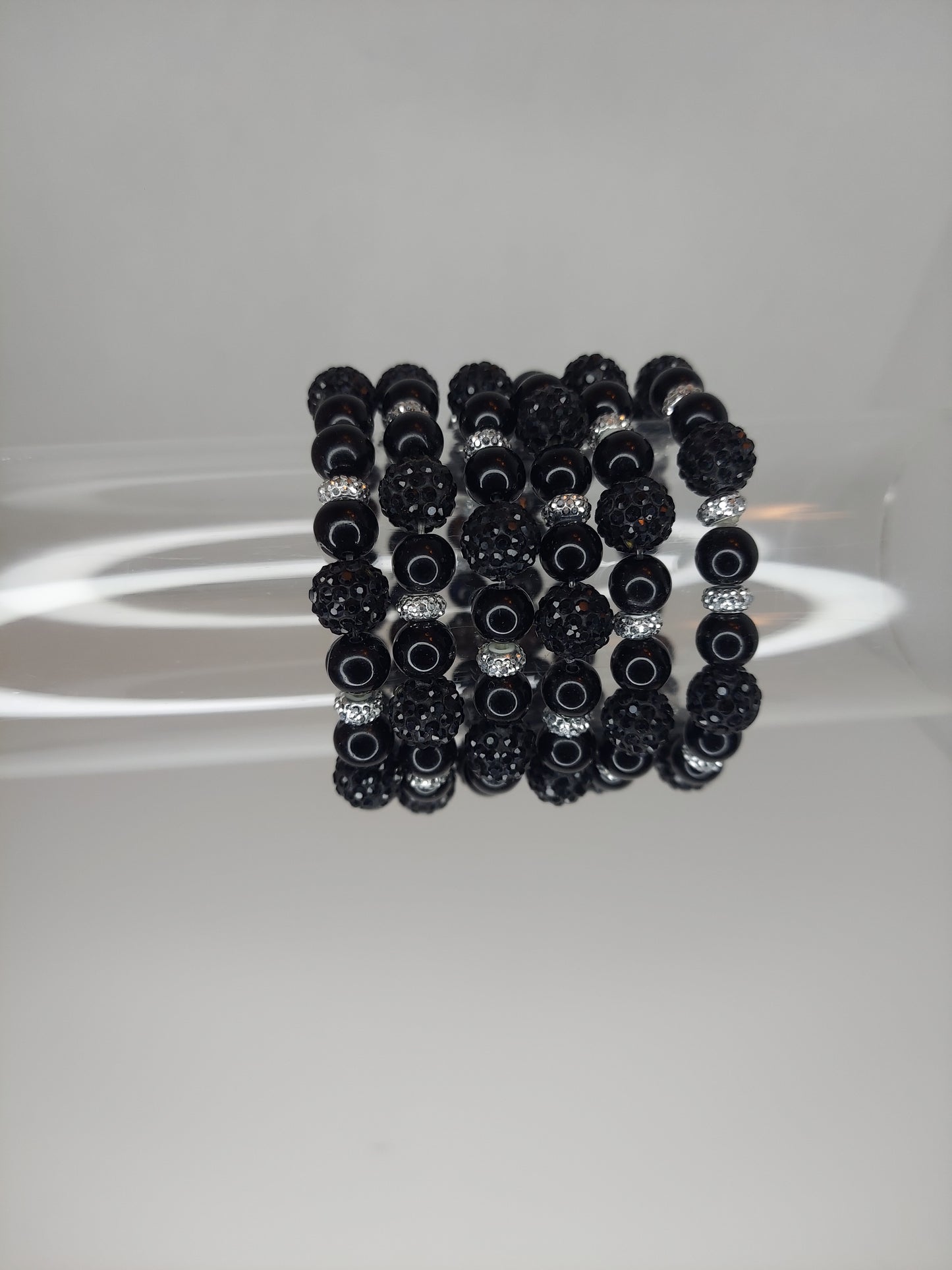 Black Beaded Bracelet (1pc)