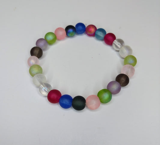 Multicolored Glass Beaded Bracelet