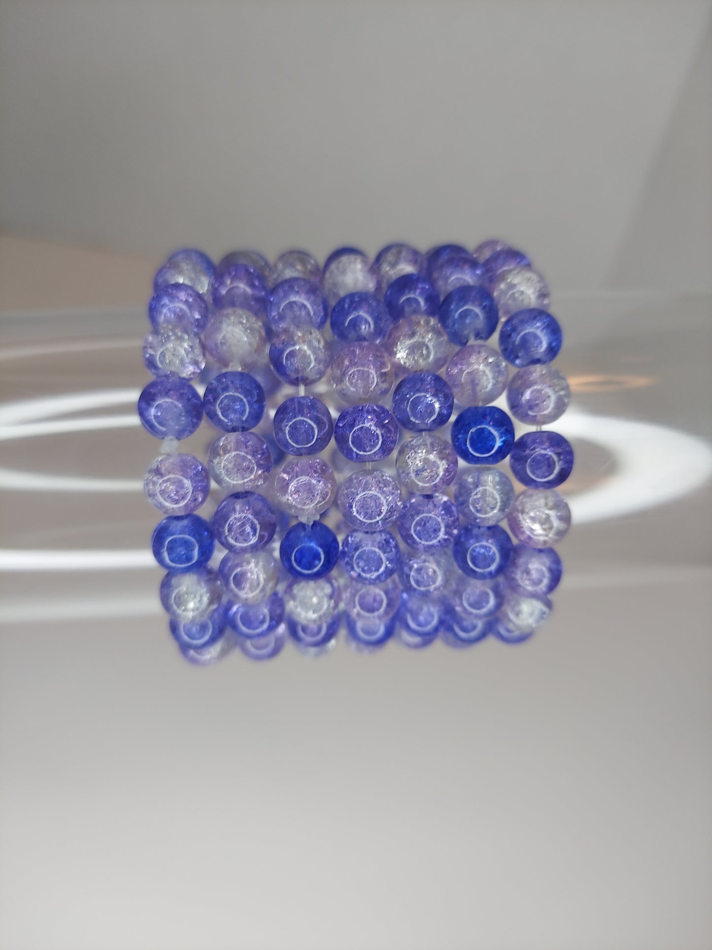 Blue Ice Beaded Bracelet