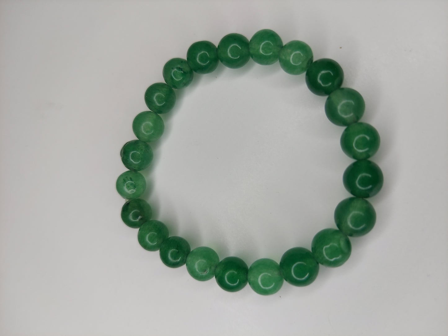 Green Glass Beaded Bracelet