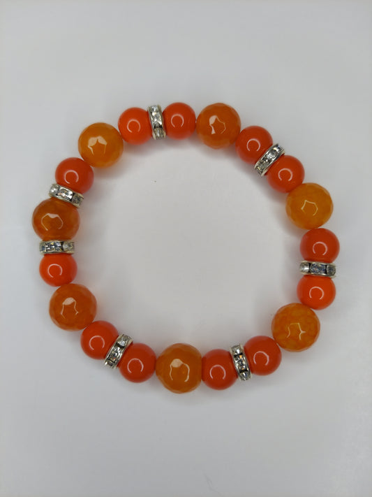 Orange Beaded Bracelet