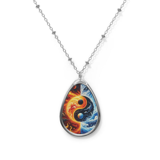 Duality Yin Yang Oval Necklace – Symbol of Balance and Harmony
