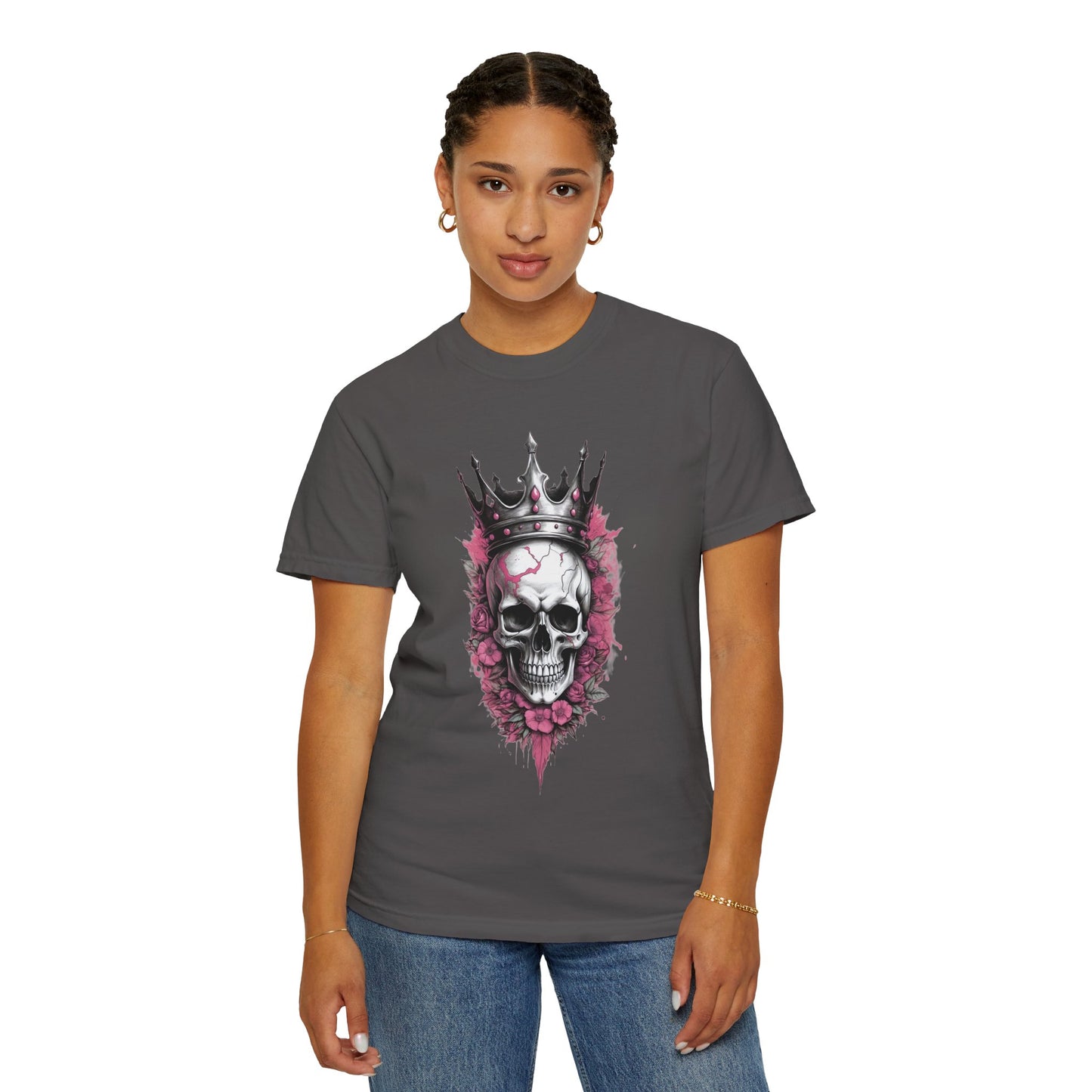 Crowned Skull Graphic T-Shirt – Unisex Vintage Style