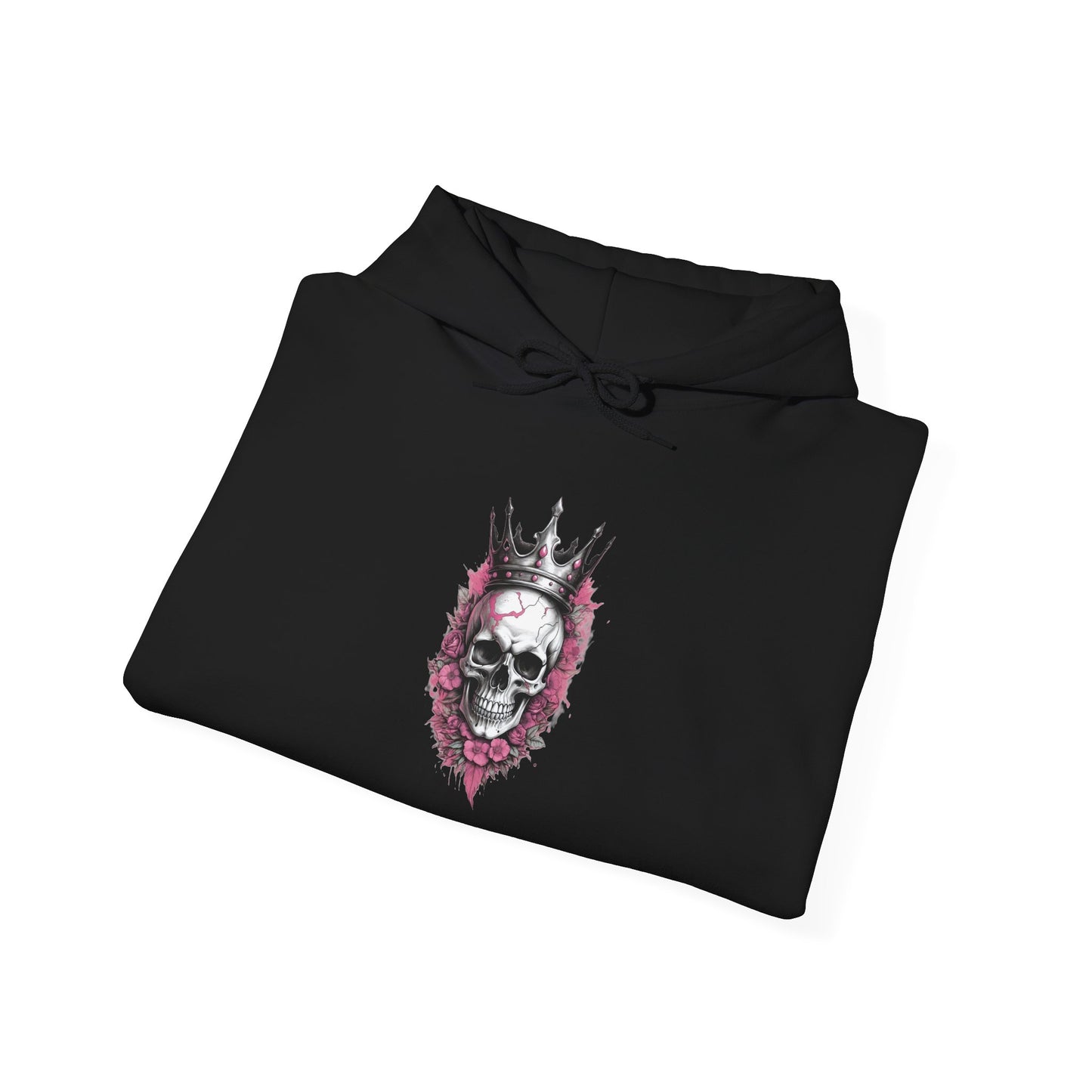 Skull Crown Unisex Hooded Sweatshirt - Edgy Streetwear for Fall/Winter Apparel