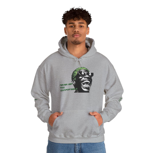 Never Get Too Comfortable Graphic Hoodie for Unisex - Streetwear Style