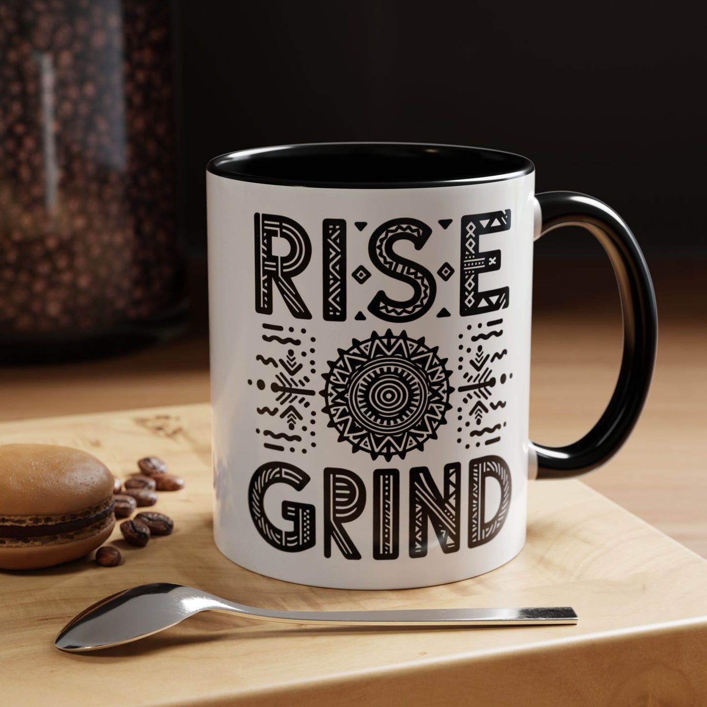 Rise and Grind Accent Coffee Mug (11, 15oz)