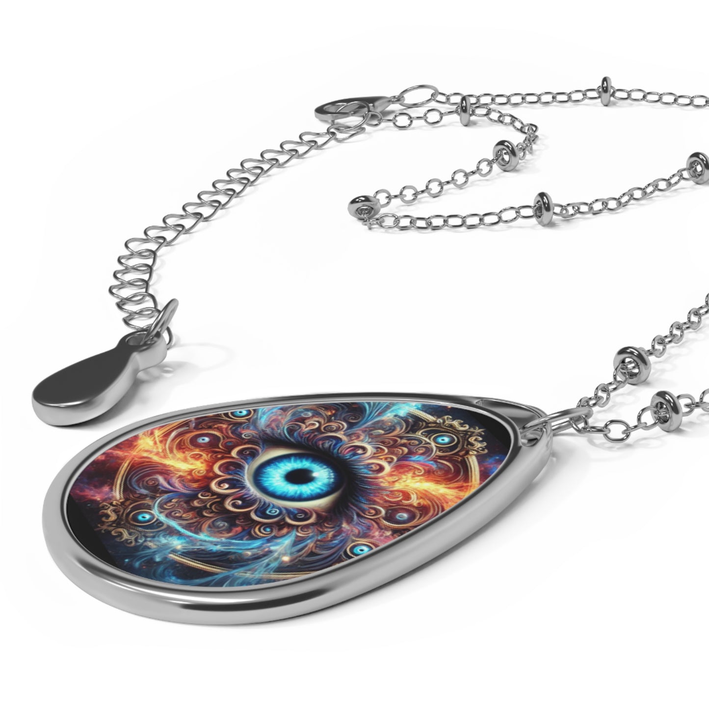 Mystical Eye Oval Necklace - Colorful Spiritual Jewelry