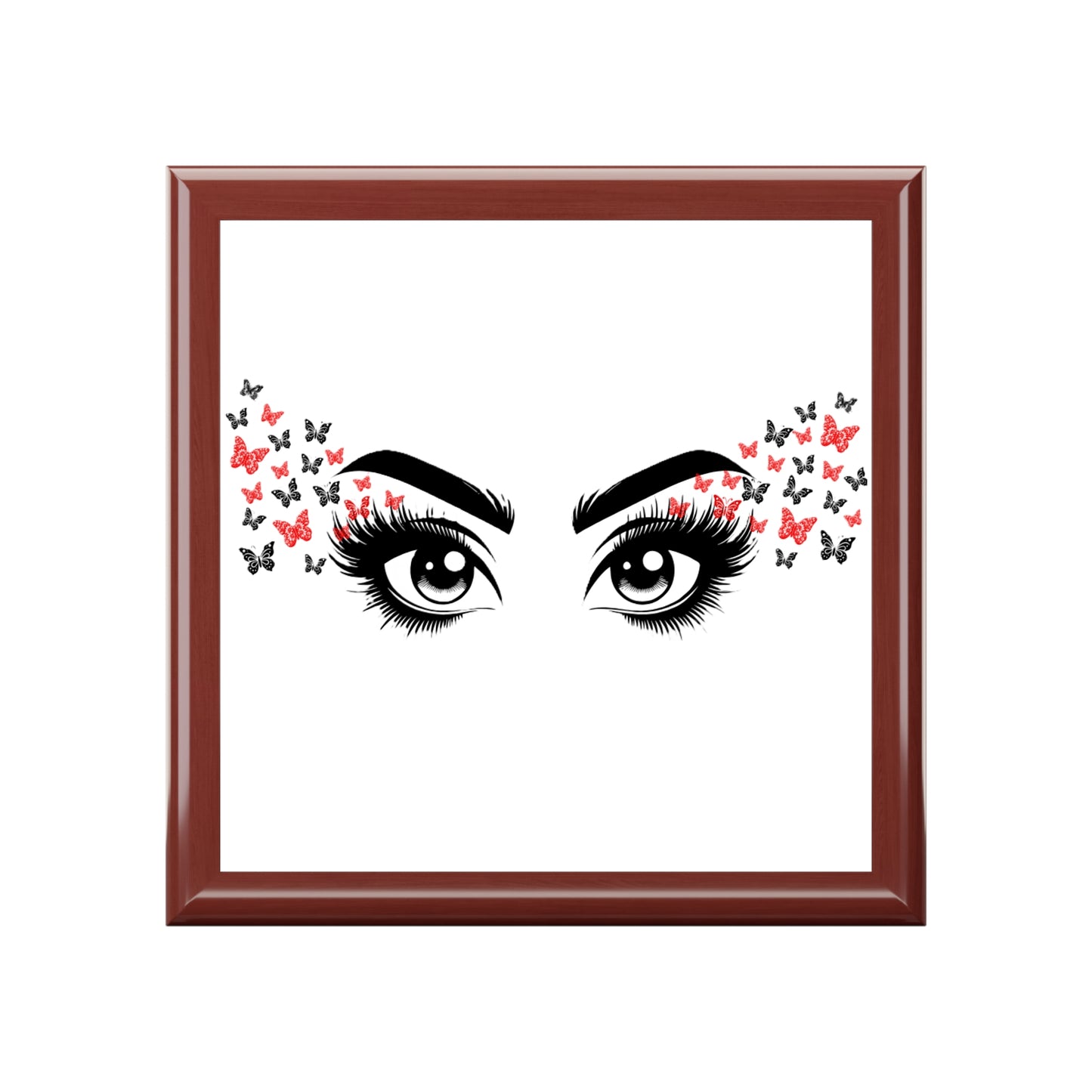 Elegant Butterfly Jewelry Box with Eye Design – Stylish Storage for Precious Keepsakes