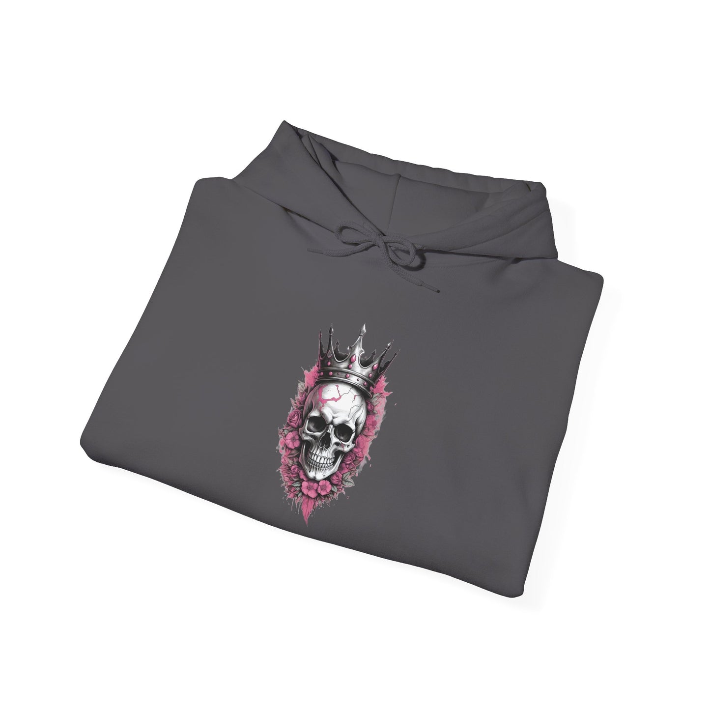 Skull Crown Unisex Hooded Sweatshirt - Edgy Streetwear for Fall/Winter Apparel