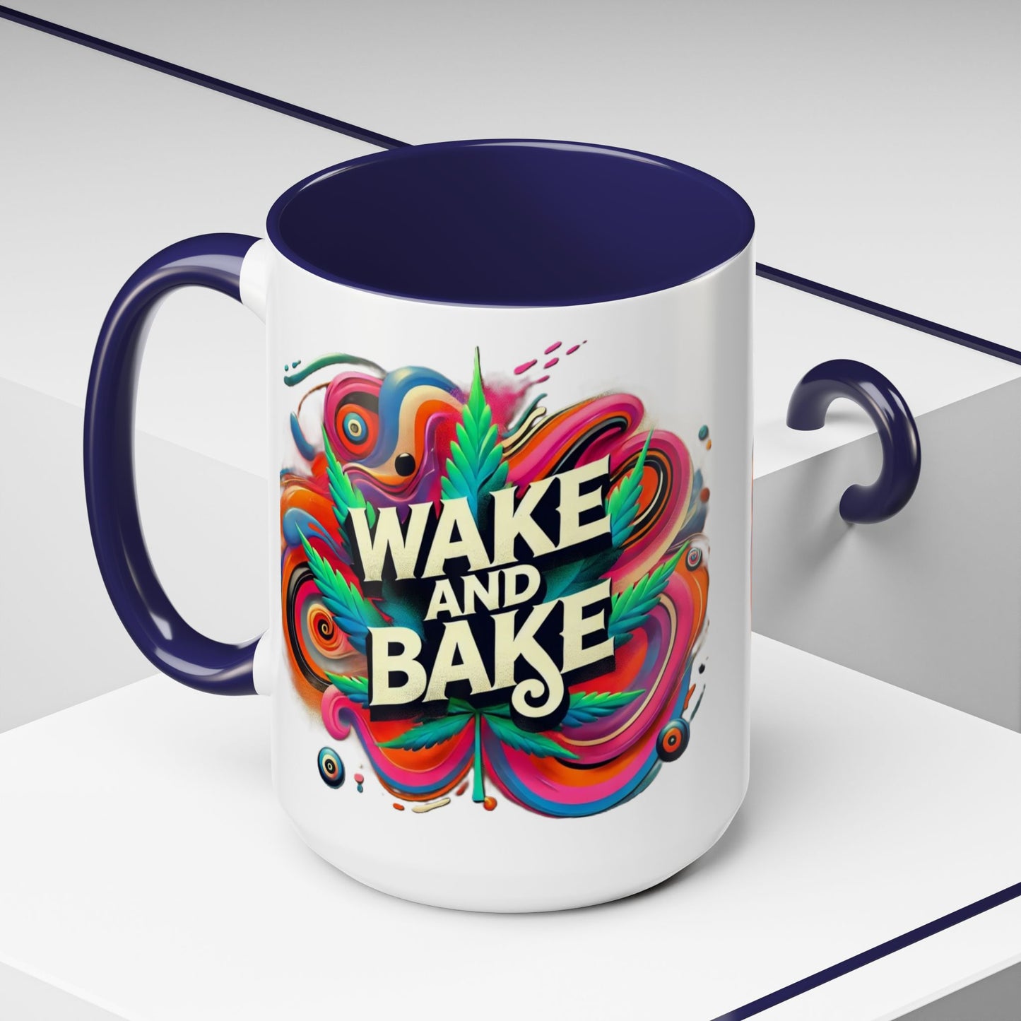 Colorful Wake and Bake Coffee Mug - 11 & 15oz
