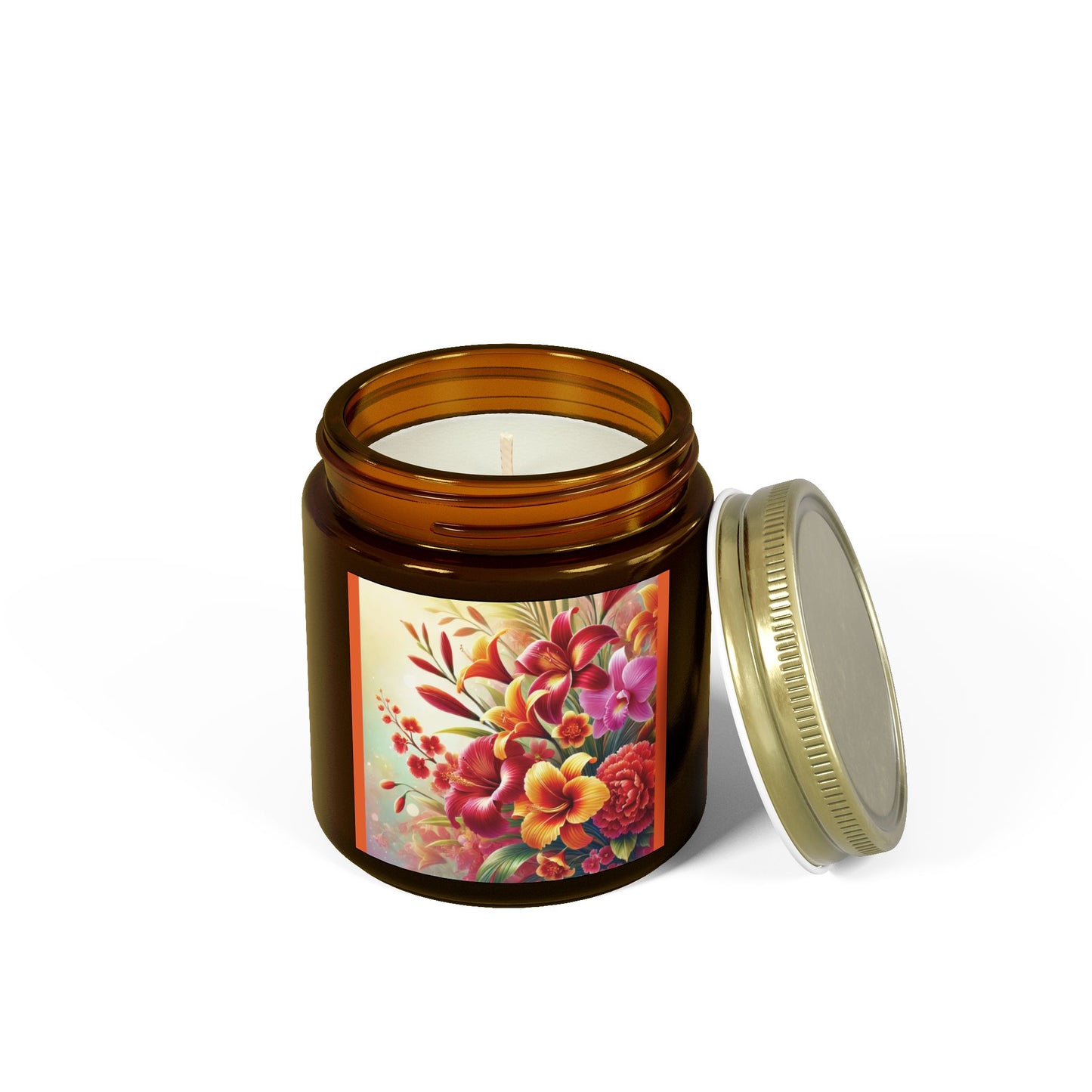 Floral Scented Candles - Coconut Apricot Wax (4oz & 9oz)