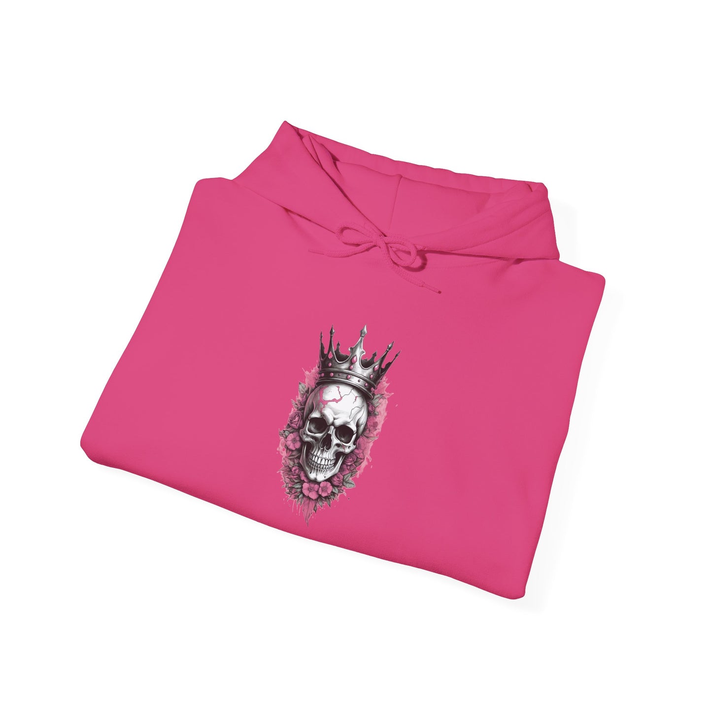 Skull Crown Unisex Hooded Sweatshirt - Edgy Streetwear for Fall/Winter Apparel