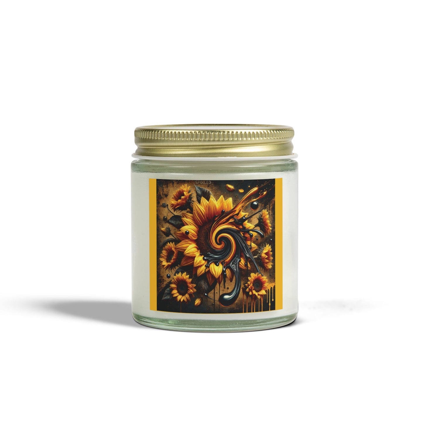 Sunflower Madness Scented Candles - Coconut Apricot Wax (4oz, 9oz) - Aromatherapy Decor for Home, Gifts & Occasions