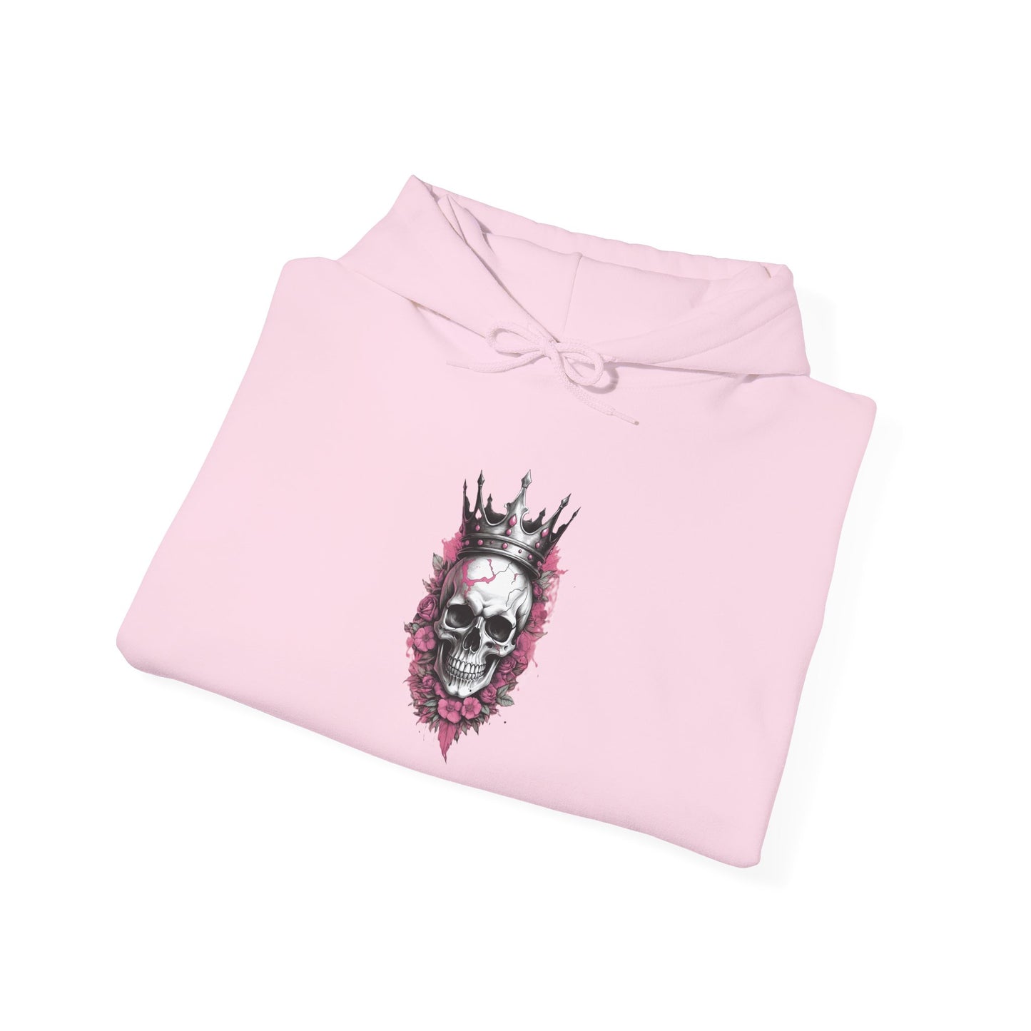 Skull Crown Unisex Hooded Sweatshirt - Edgy Streetwear for Fall/Winter Apparel