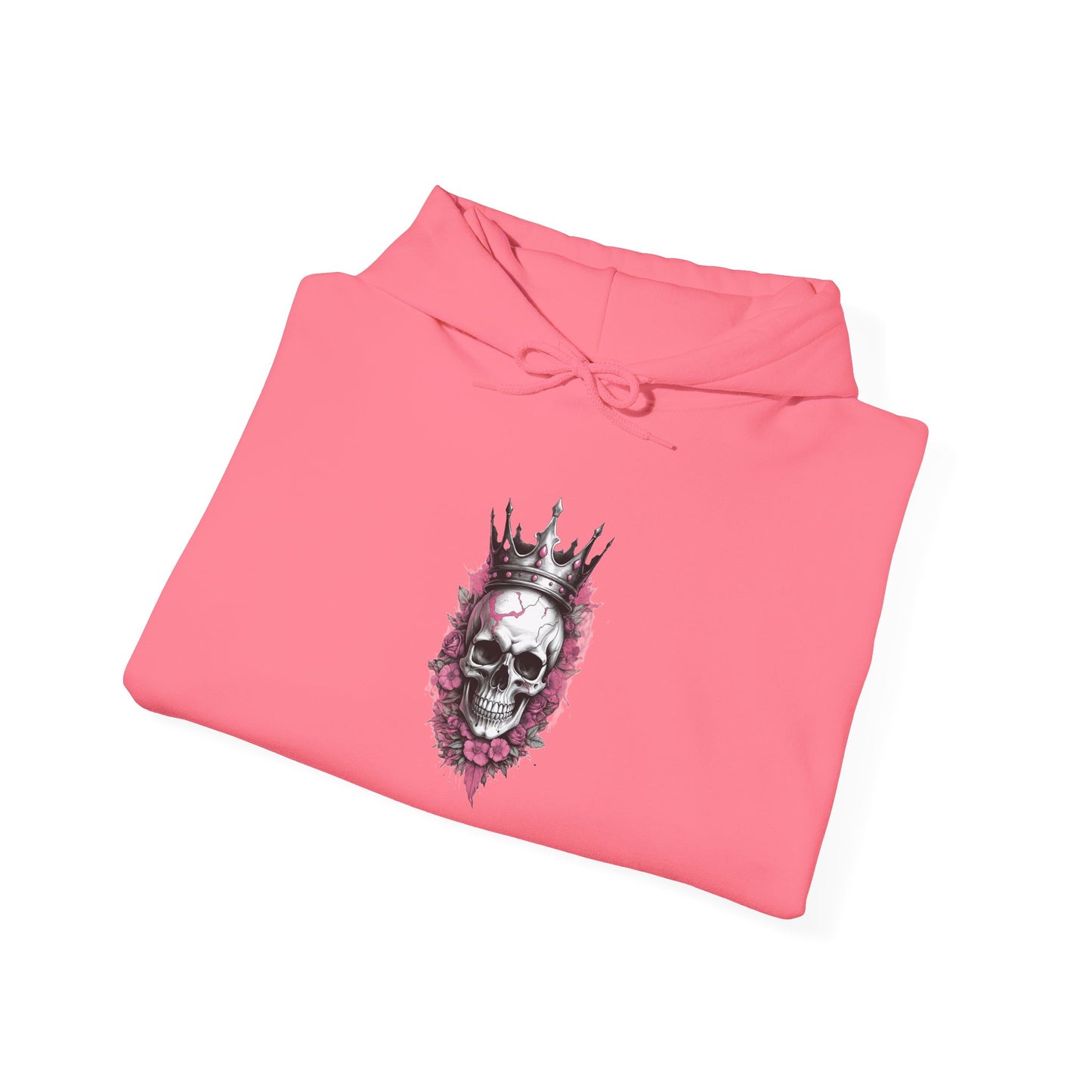 Skull Crown Unisex Hooded Sweatshirt - Edgy Streetwear for Fall/Winter Apparel
