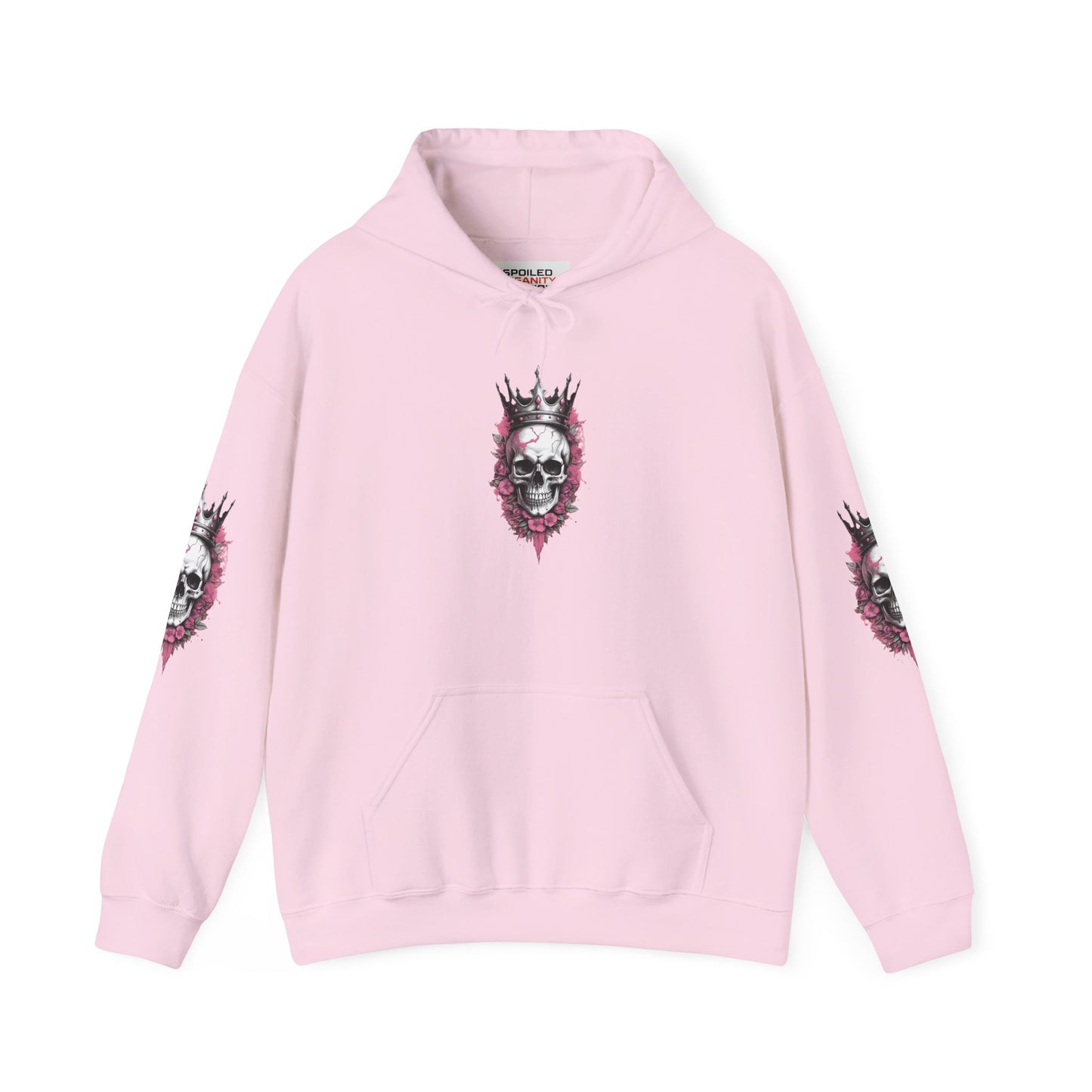 Skull Crown Unisex Hooded Sweatshirt - Edgy Streetwear for Fall/Winter Apparel