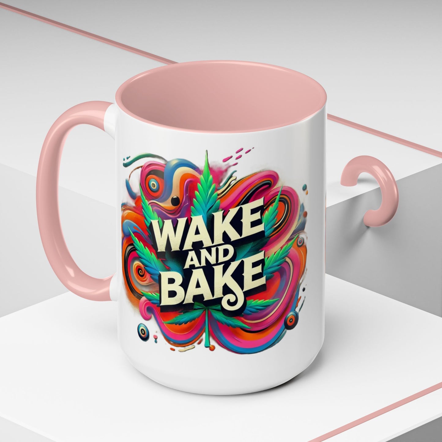 Colorful Wake and Bake Coffee Mug - 11 & 15oz
