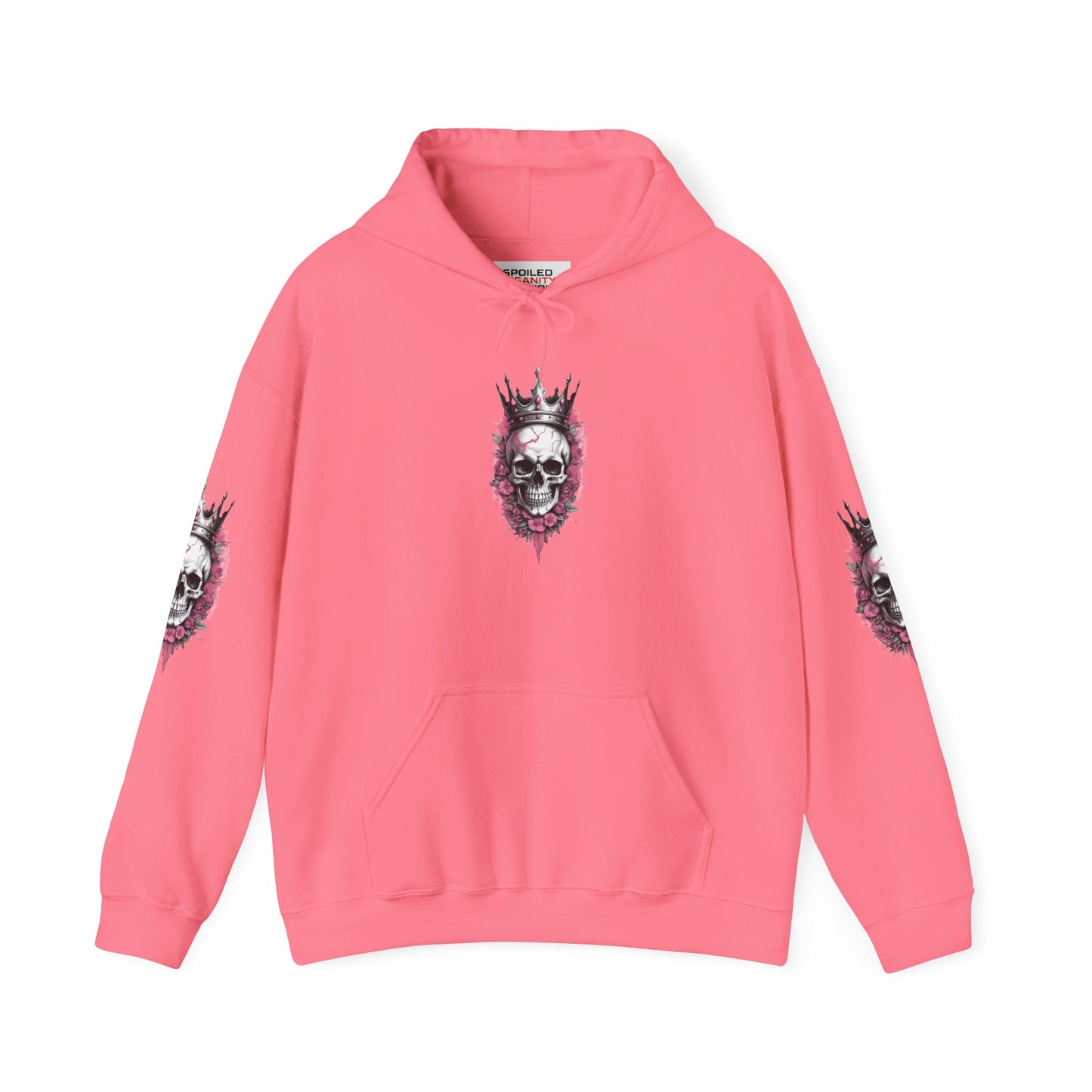 Skull Crown Unisex Hooded Sweatshirt - Edgy Streetwear for Fall/Winter Apparel