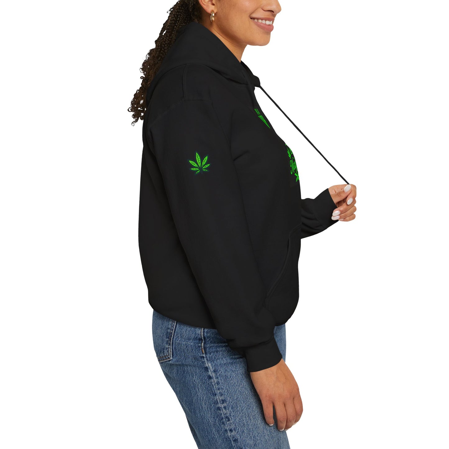 In a World Full of Karens Hoodie - Unisex Heavy Blend™ Sweatshirt with Green Leaf Design