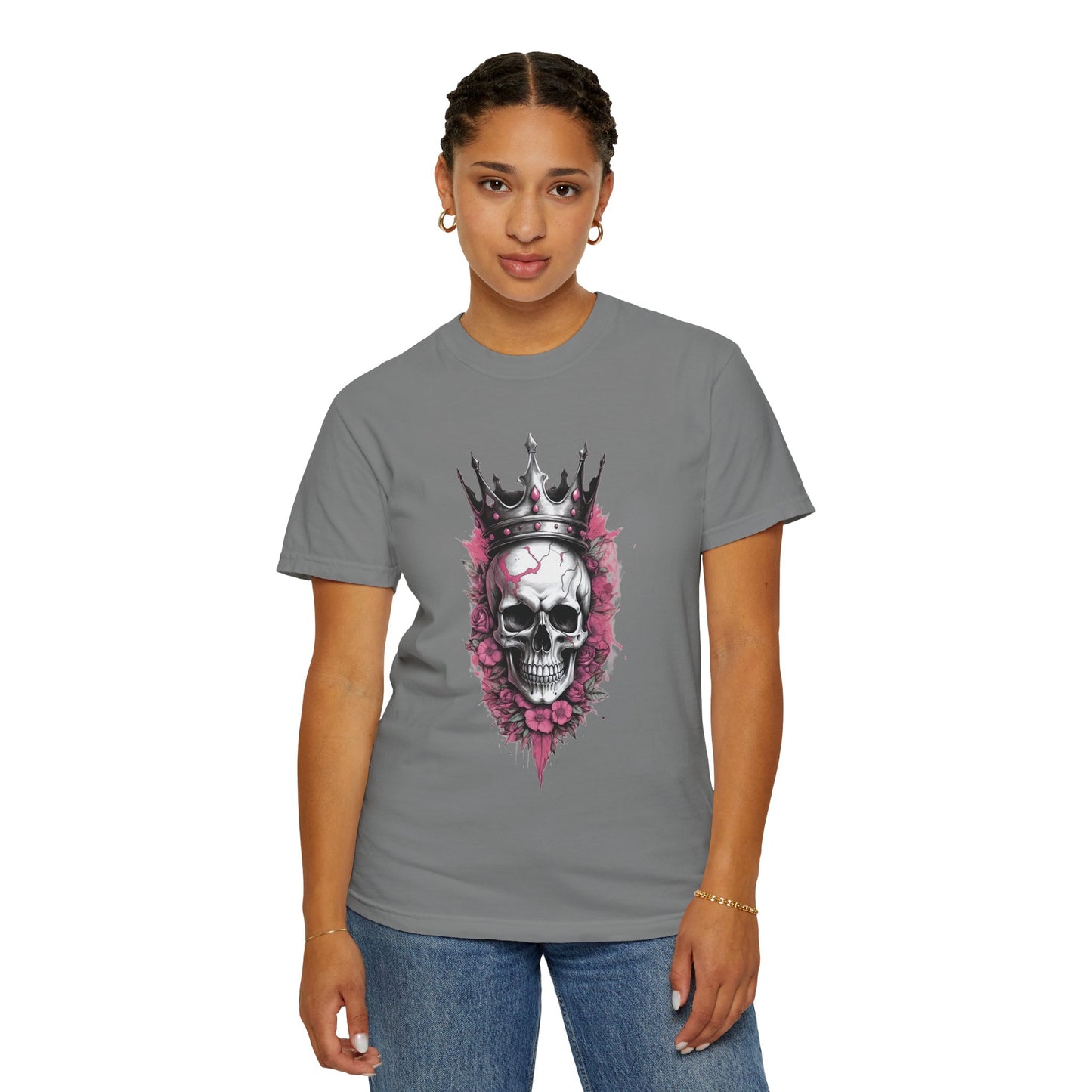 Crowned Skull Graphic T-Shirt – Unisex Vintage Style