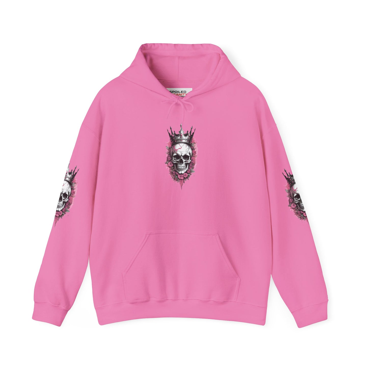 Skull Crown Unisex Hooded Sweatshirt - Edgy Streetwear for Fall/Winter Apparel