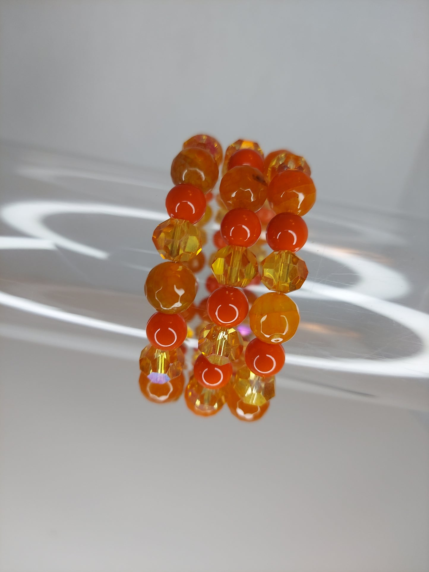 Orange Beaded Bracelet