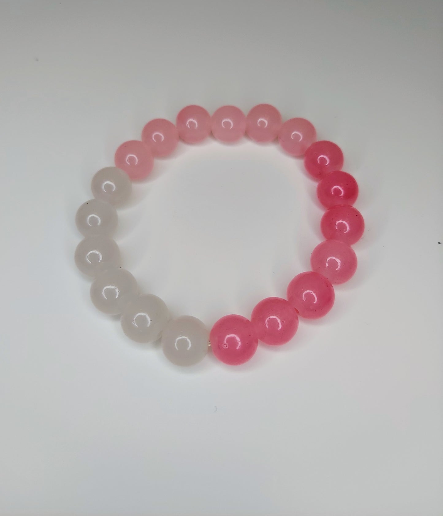 Pink Ombre glass beaded bracelet