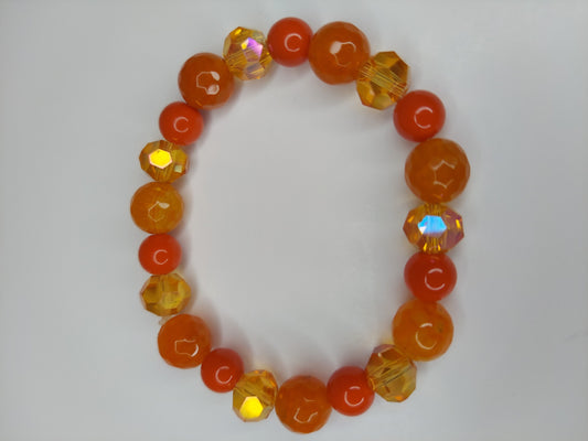 Orange Beaded Bracelet