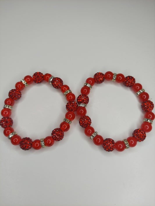Red Beaded Bracelet (1pc)